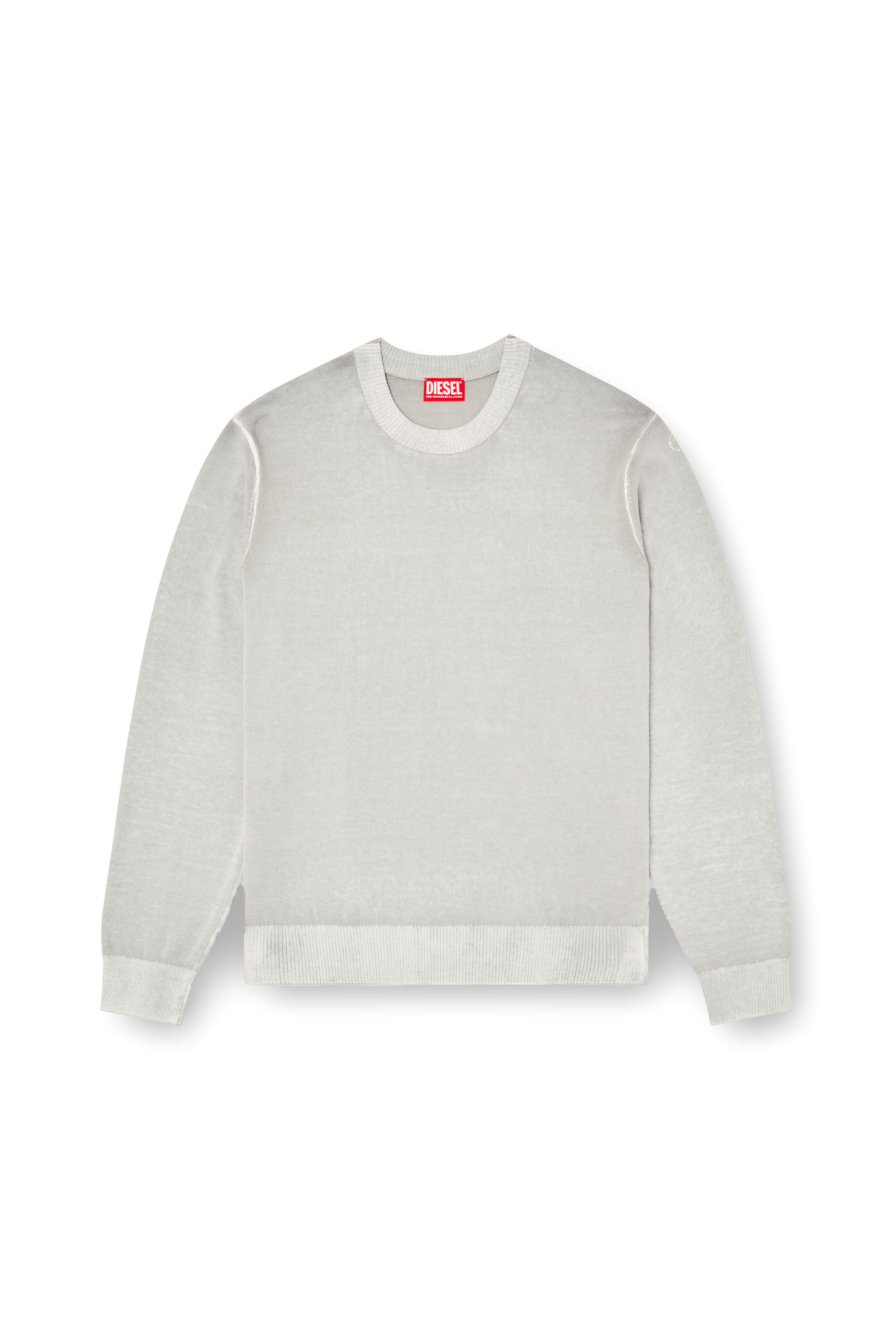 K-LARENCE-B, Light Grey Diesel - K-LARENCE-B, Man's Reverse-print cotton jumper in Light Grey - 2