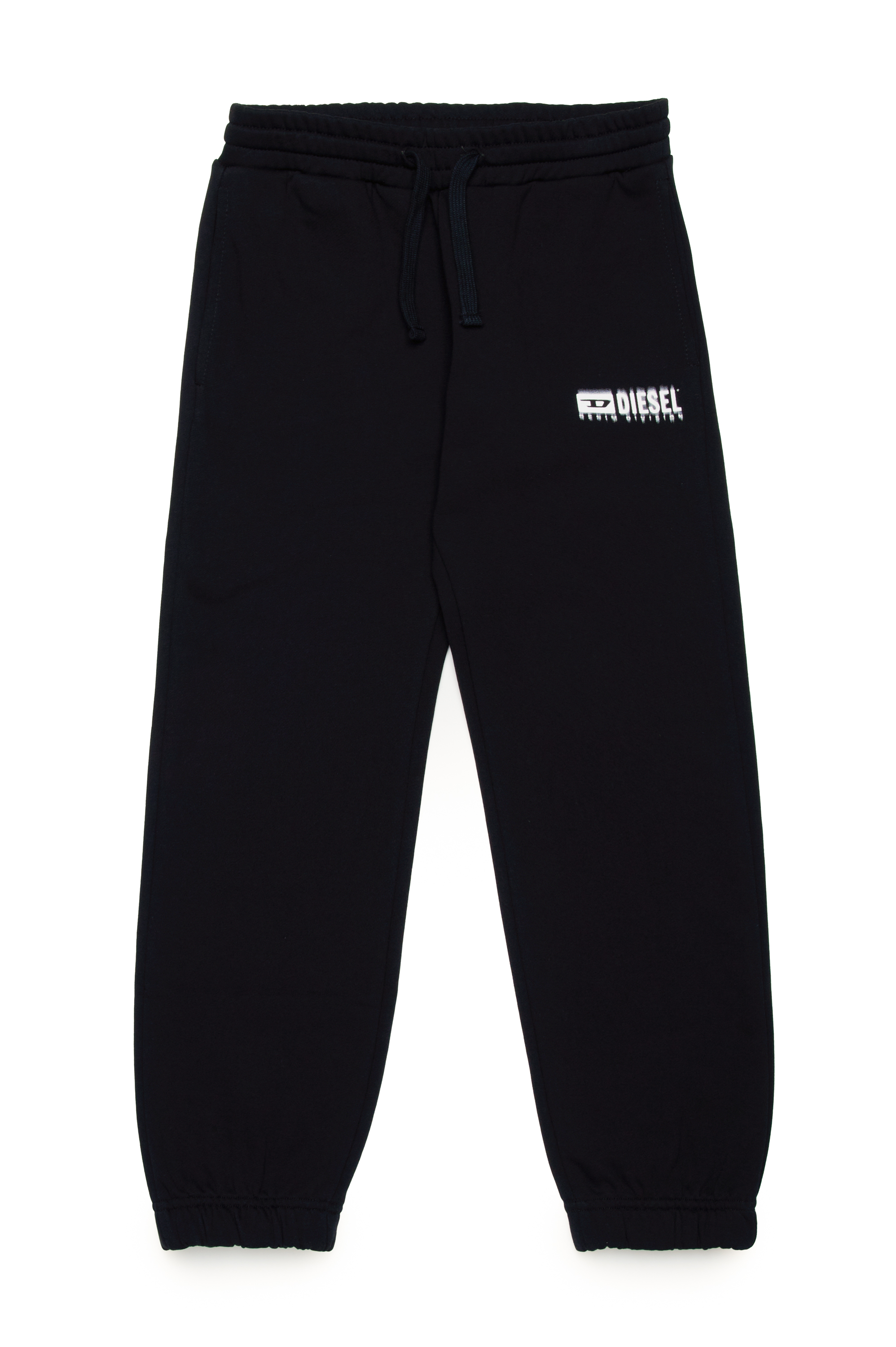 Diesel - PBASE, Man's Sweatpants with smudged logo in Black - 1