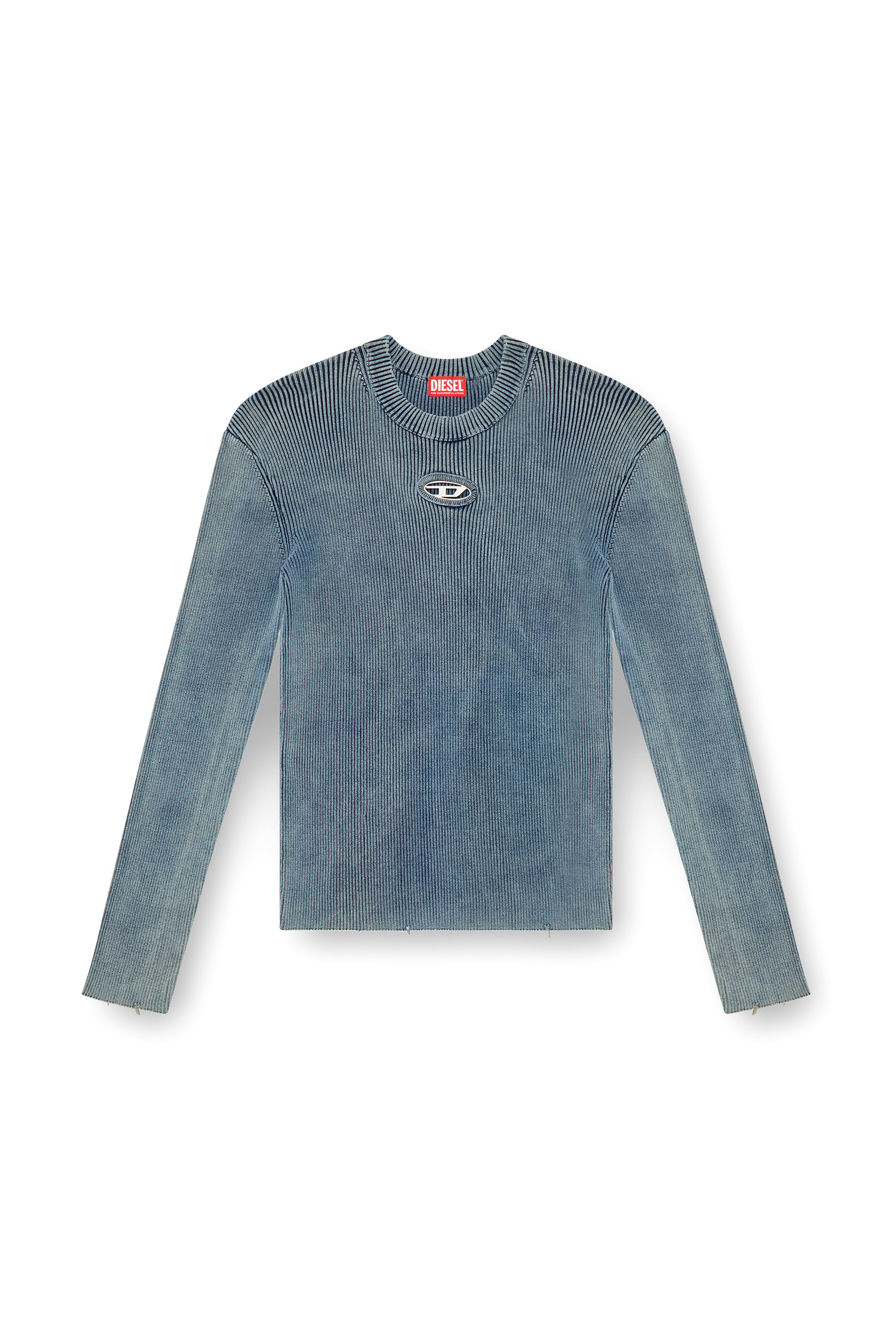 K-DARIN-A, Blue Diesel - K-DARIN-A, Man's Cut-out jumper with Oval D in Blue - 2