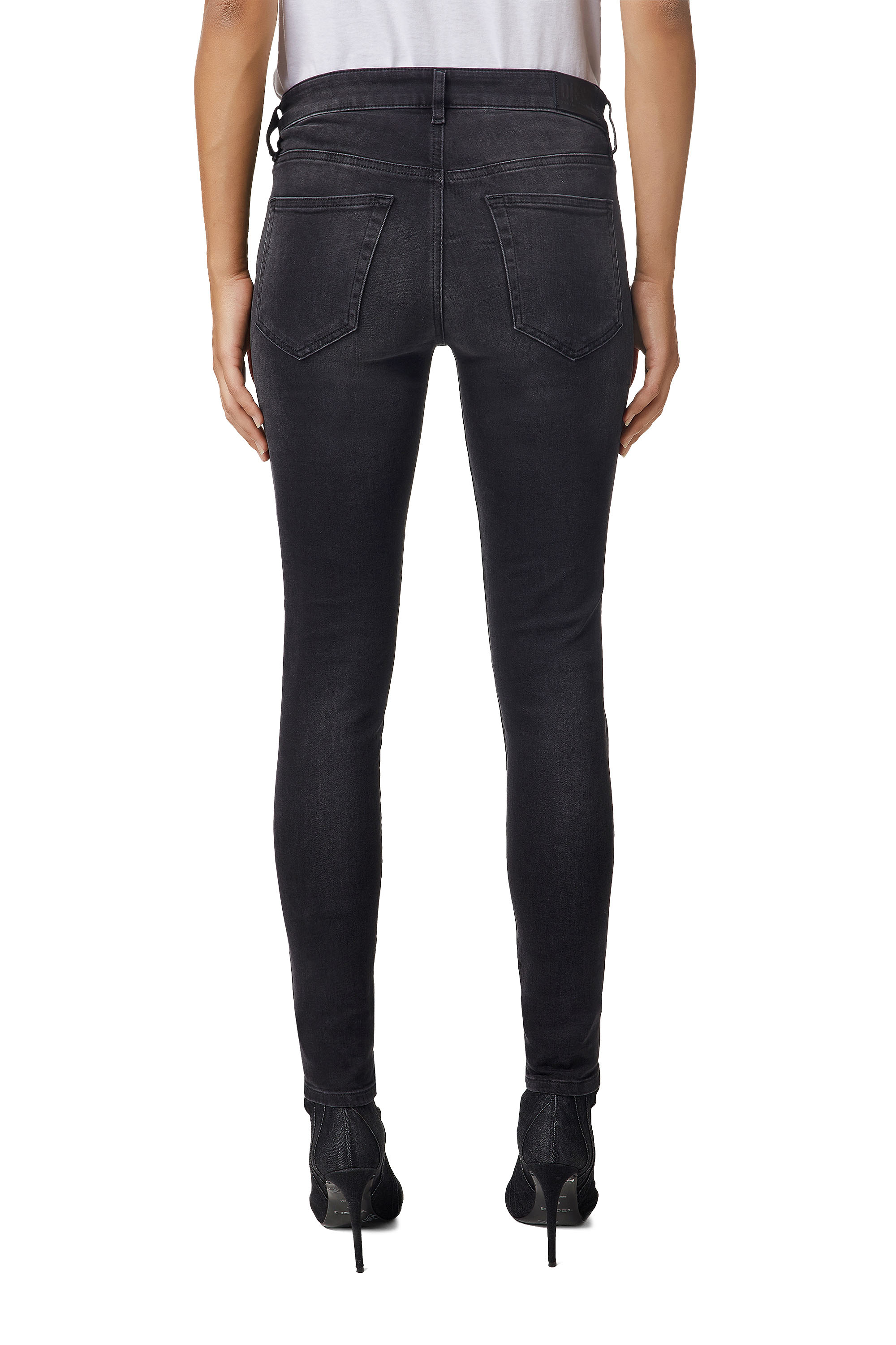 ladies black super skinny jeans