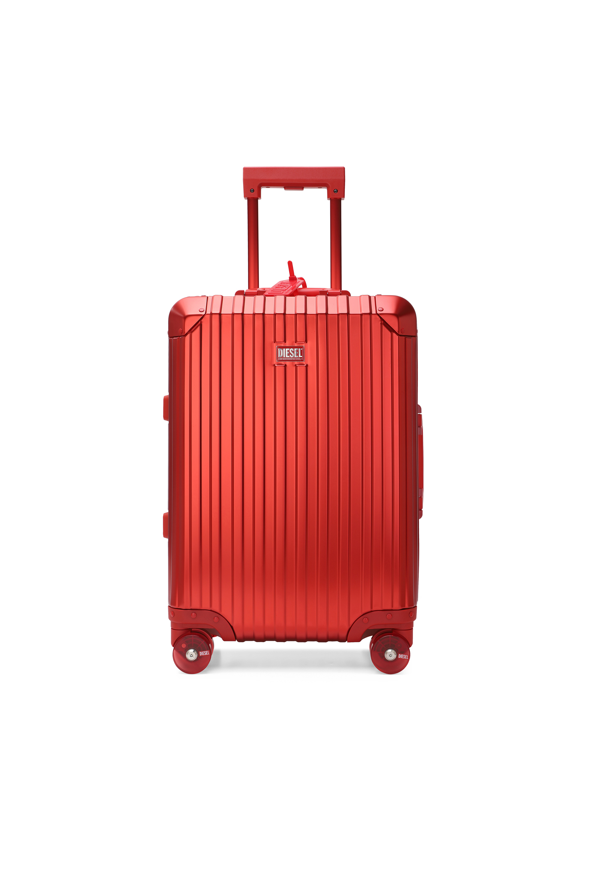 Diesel - DIESEL ALUMINUM TROLLEY- DSL002, Unisex's Aluminum suitcase size S in Red - 1