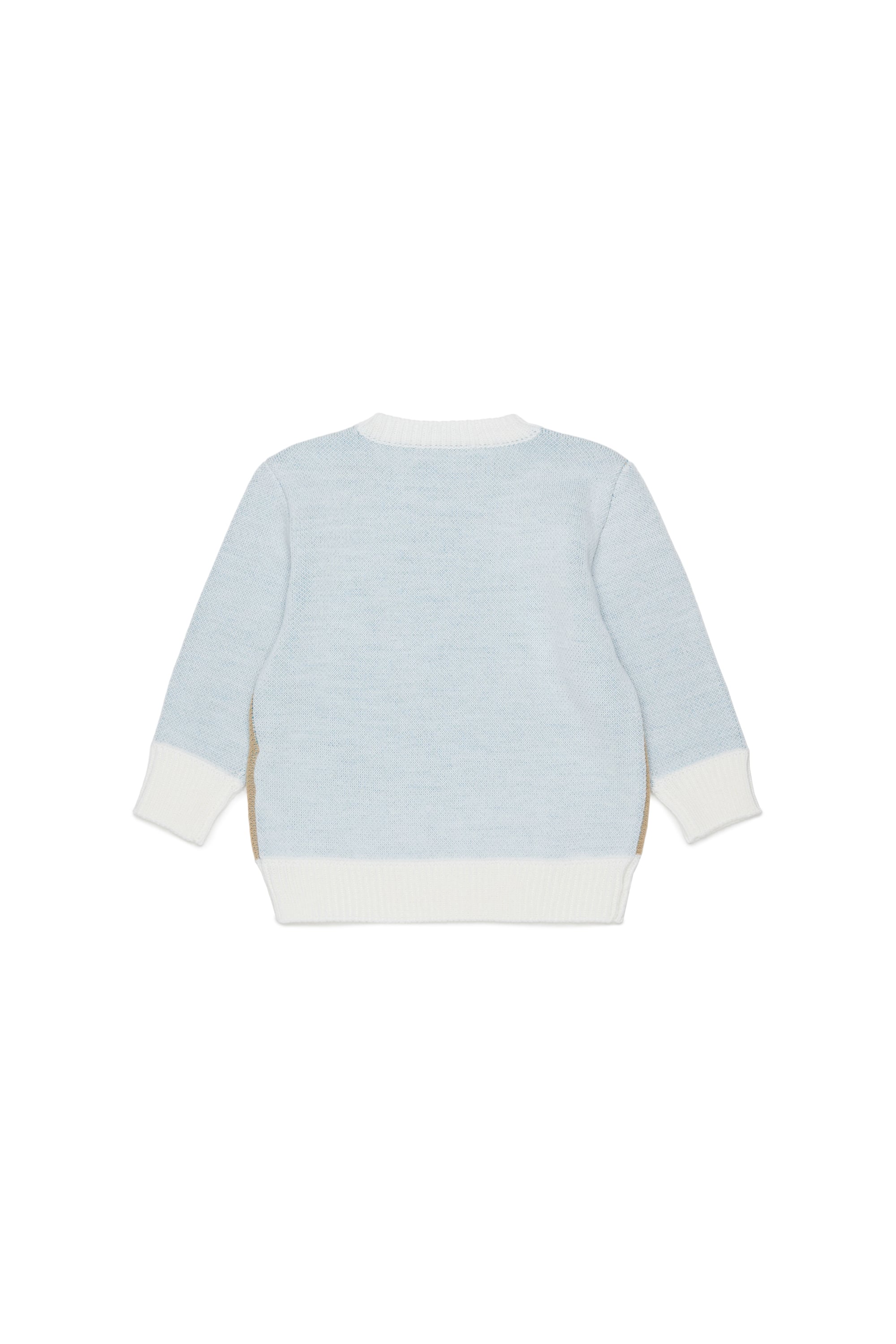 Diesel - KBLOB, Unisex's Wool-blend jumper with Diesel logo in White - 2
