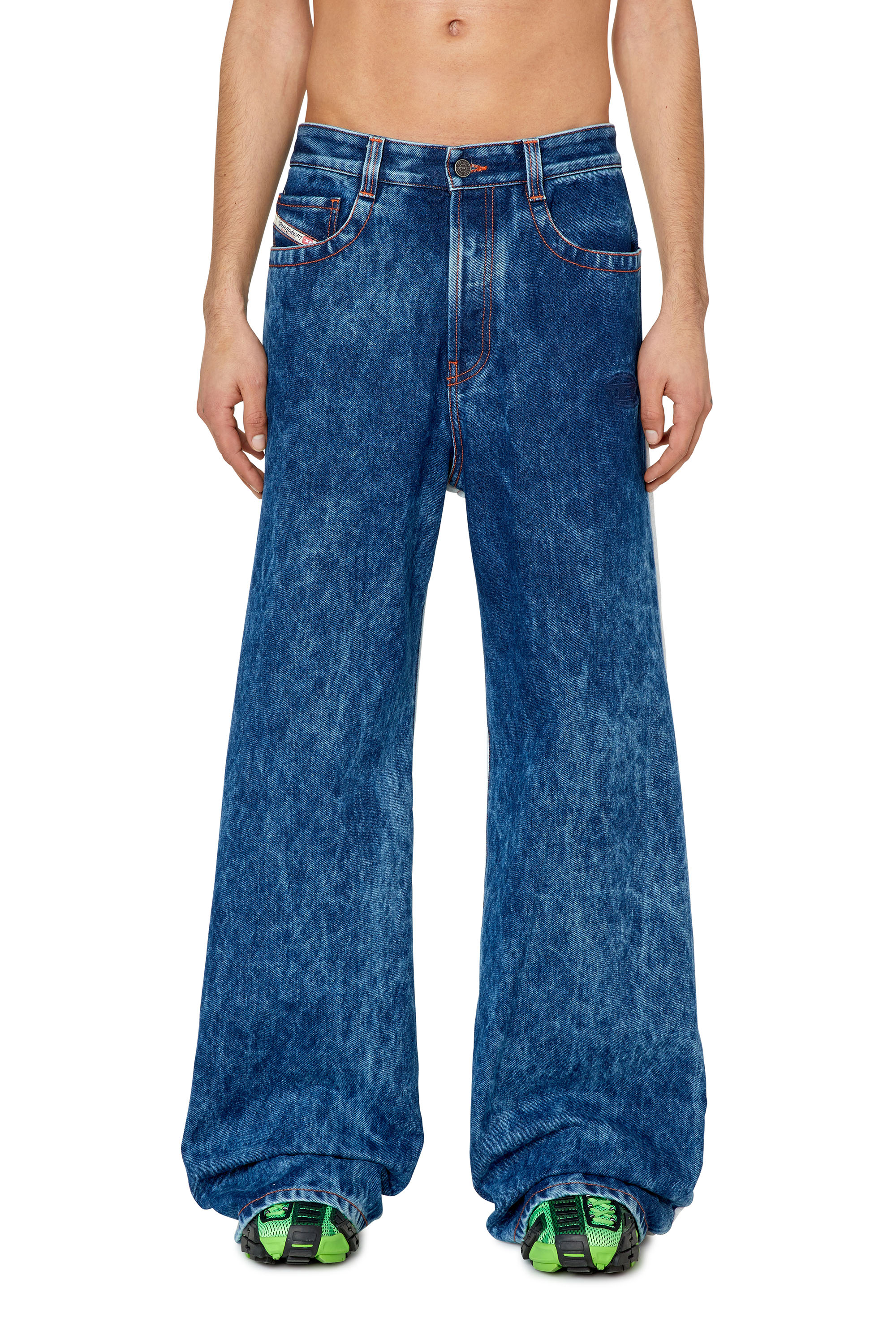 Diesel - D-Riser 0EMAD Straight Jeans, Dark Blue - Image 1