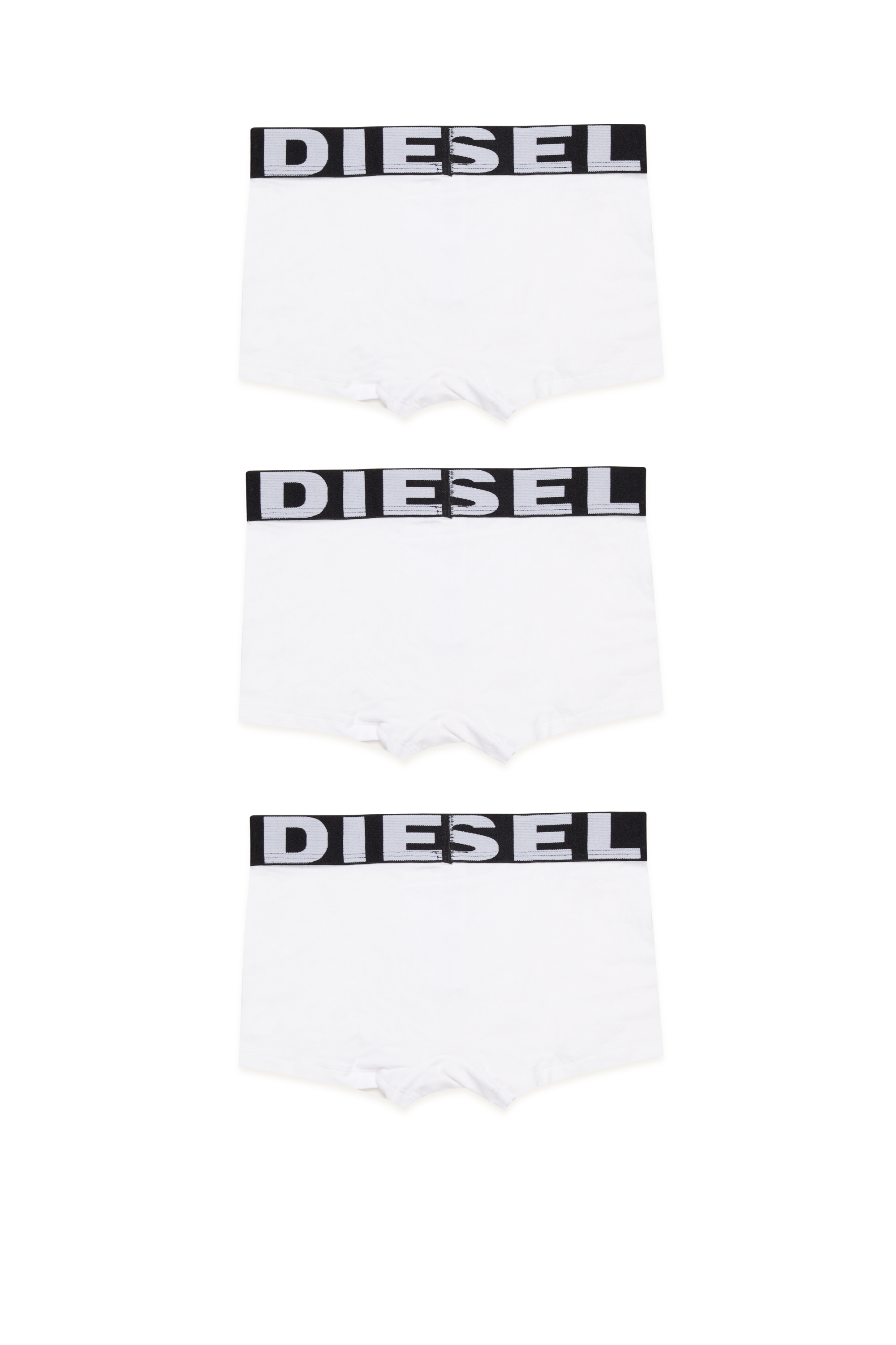 Diesel - UMBX-UPARRYTHREEPACK-DSL, Man's Boxer briefs with maxi logo waist in White - 2