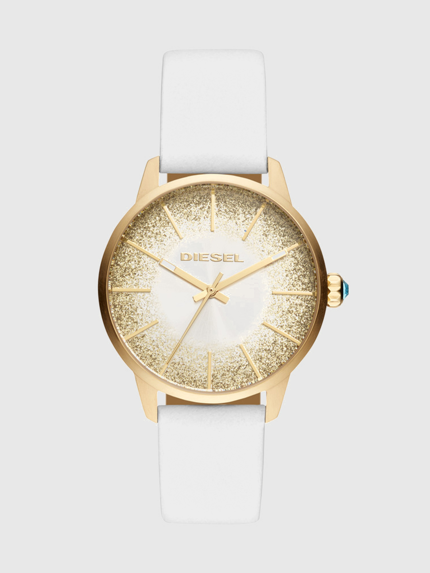 Diesel - DZ5565, Woman's White and gold glittered watch, 38 mm in Gold - 1