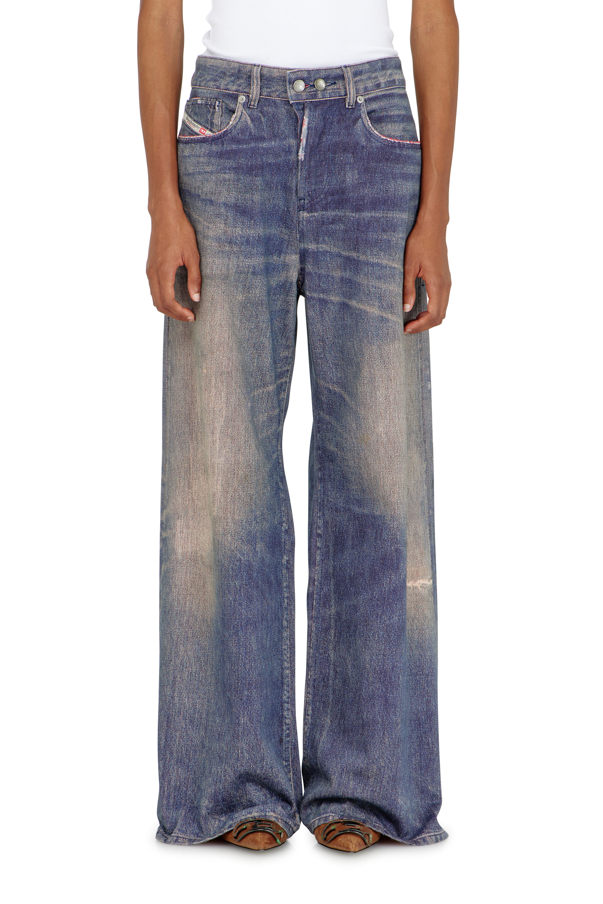 Diesel - Woman's Relaxed Jeans 1996 D-Sire 09P95, Dark Blue - 4