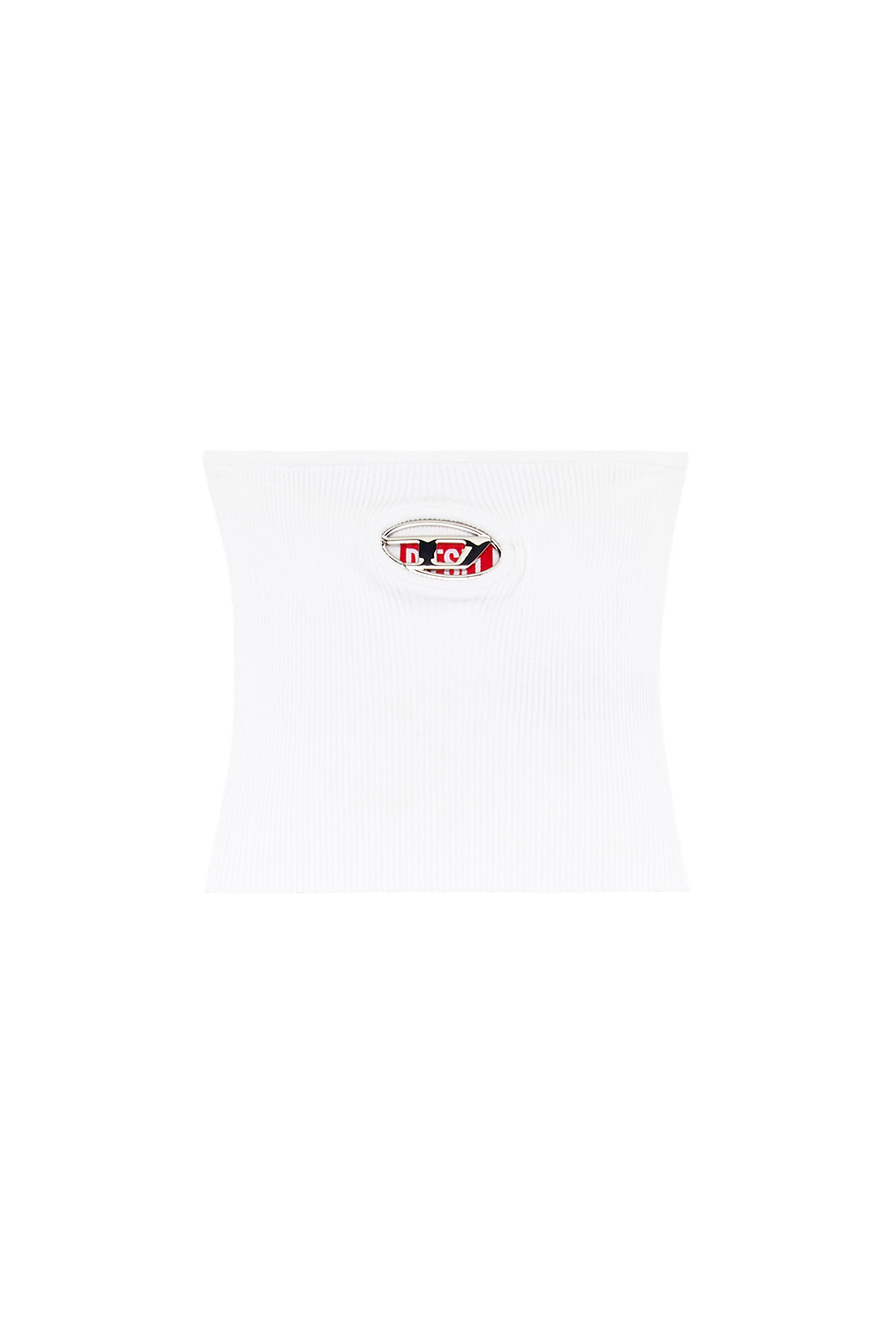 M-CLARKSVILLEX, White Diesel - M-CLARKSVILLEX, Woman's Tube top with logo plaque in White - 2