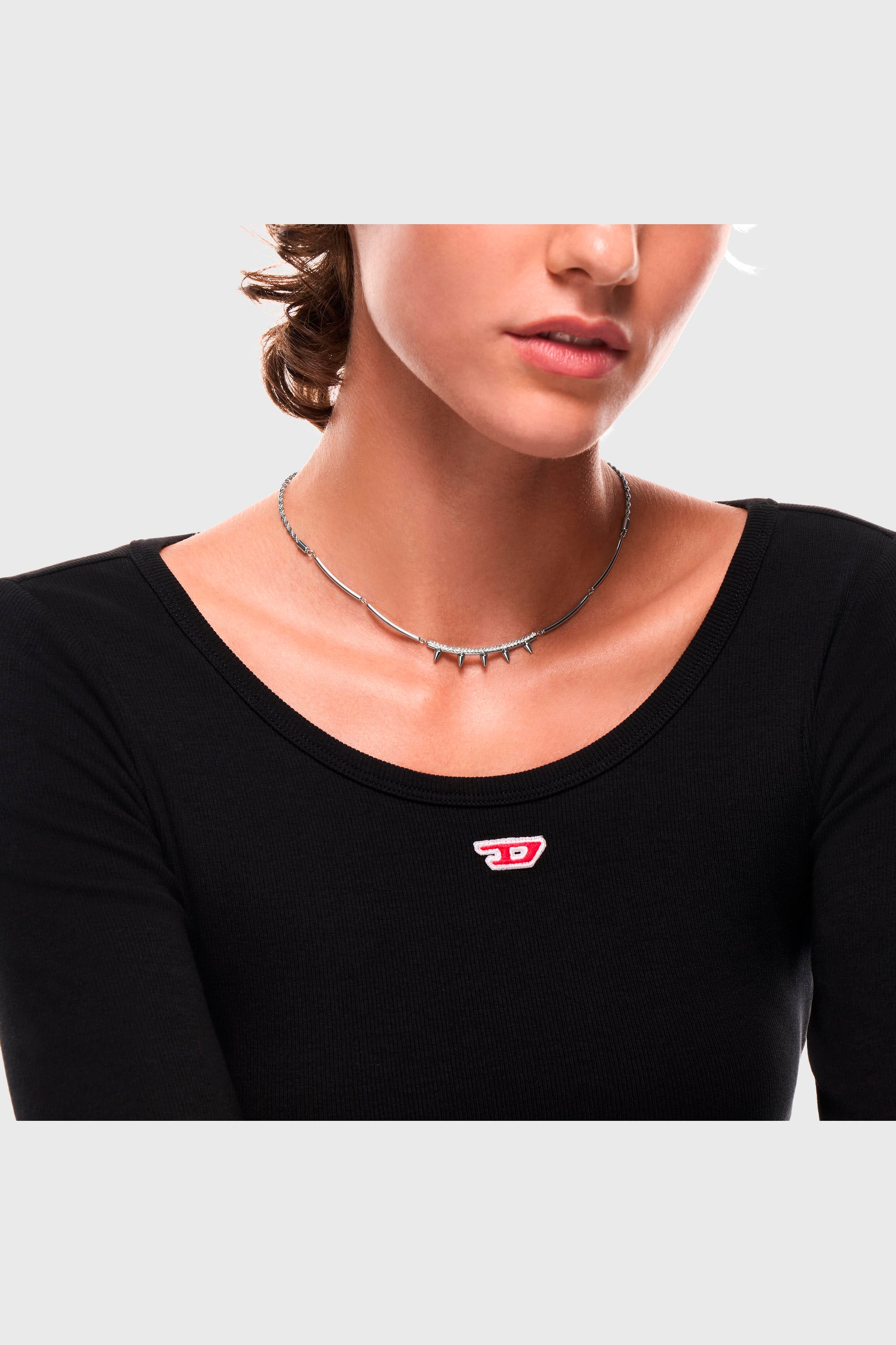Diesel - DX1724040, Unisex's Stainless Steel Chain Necklace in Silver - 4
