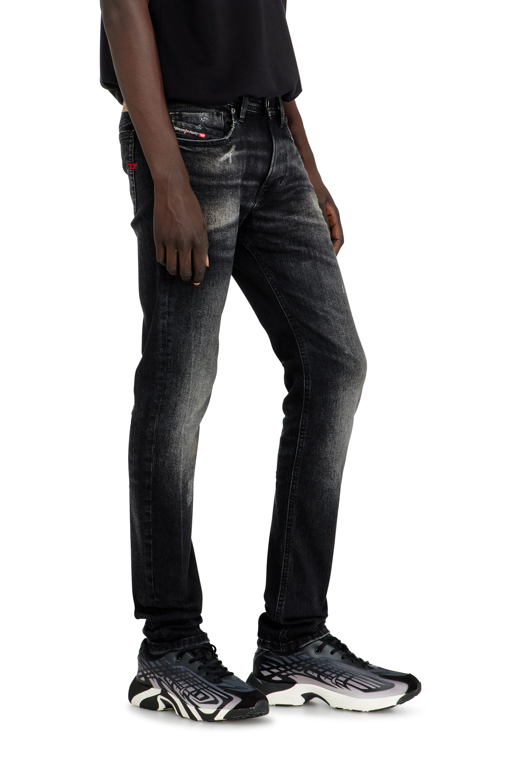 パンツ Diesel black coating skinny denim w25 Men's Skinny Jeans | Black/Dark grey | Diesel 1979 Sleenker