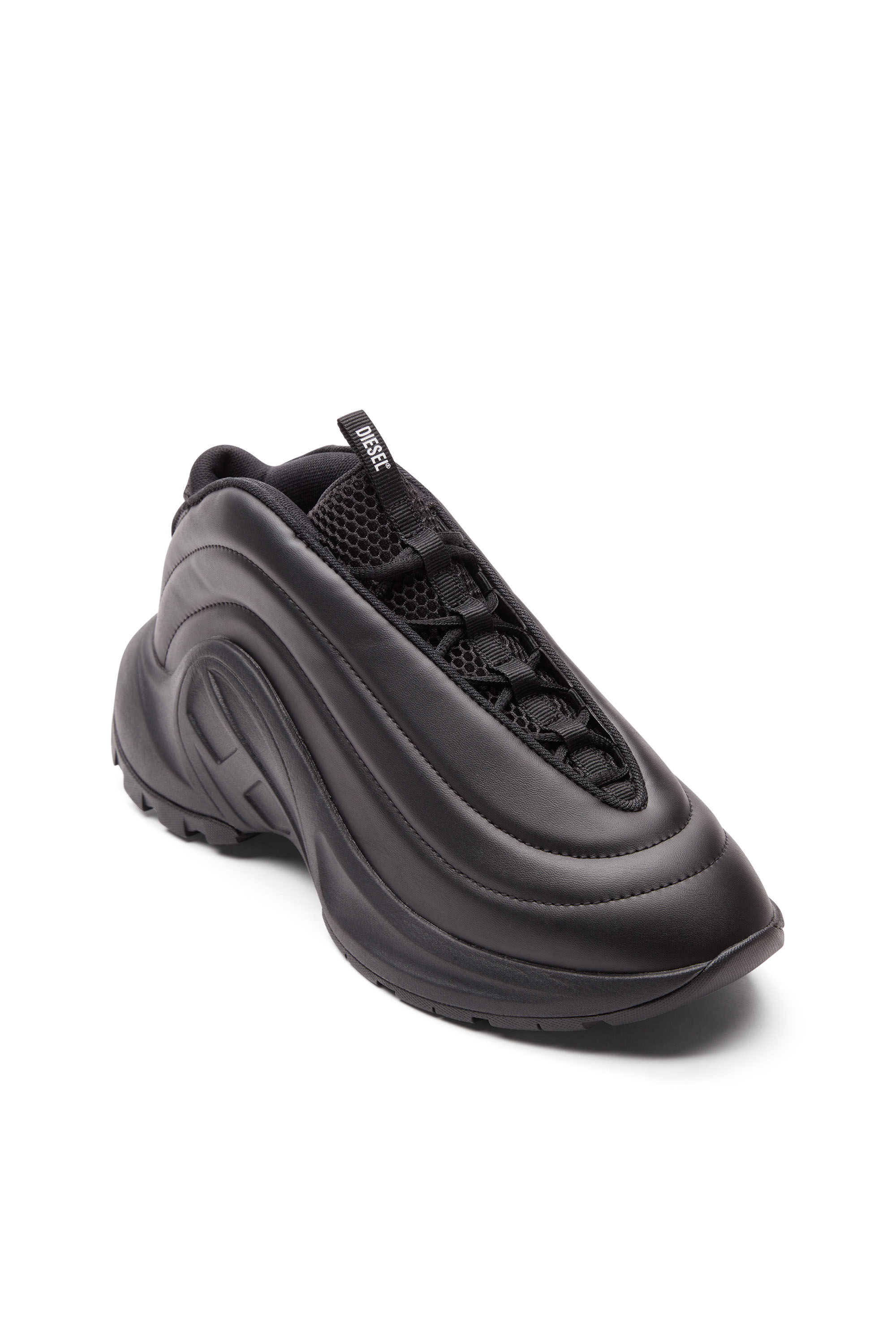 S-D-RUNNER X, Black Diesel - S-D-RUNNER X, Unisex's S-D-Runner X-Slip-on sneakers with matte Oval D instep in Black - 6