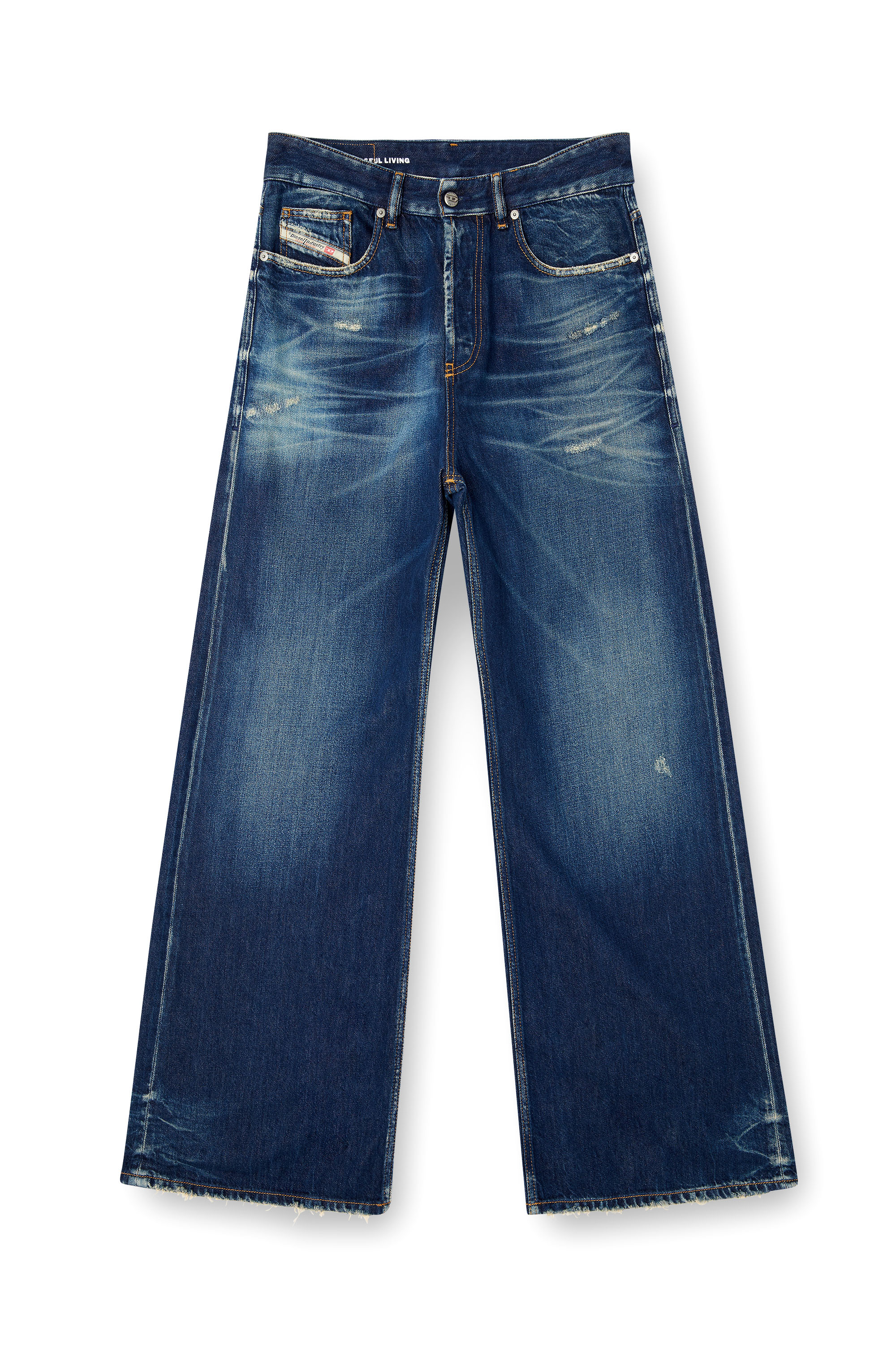Relaxed Jeans D-Rise 09M06, Dark Blue Diesel - Man's Relaxed Jeans D-Rise 09M06, Dark Blue - 2