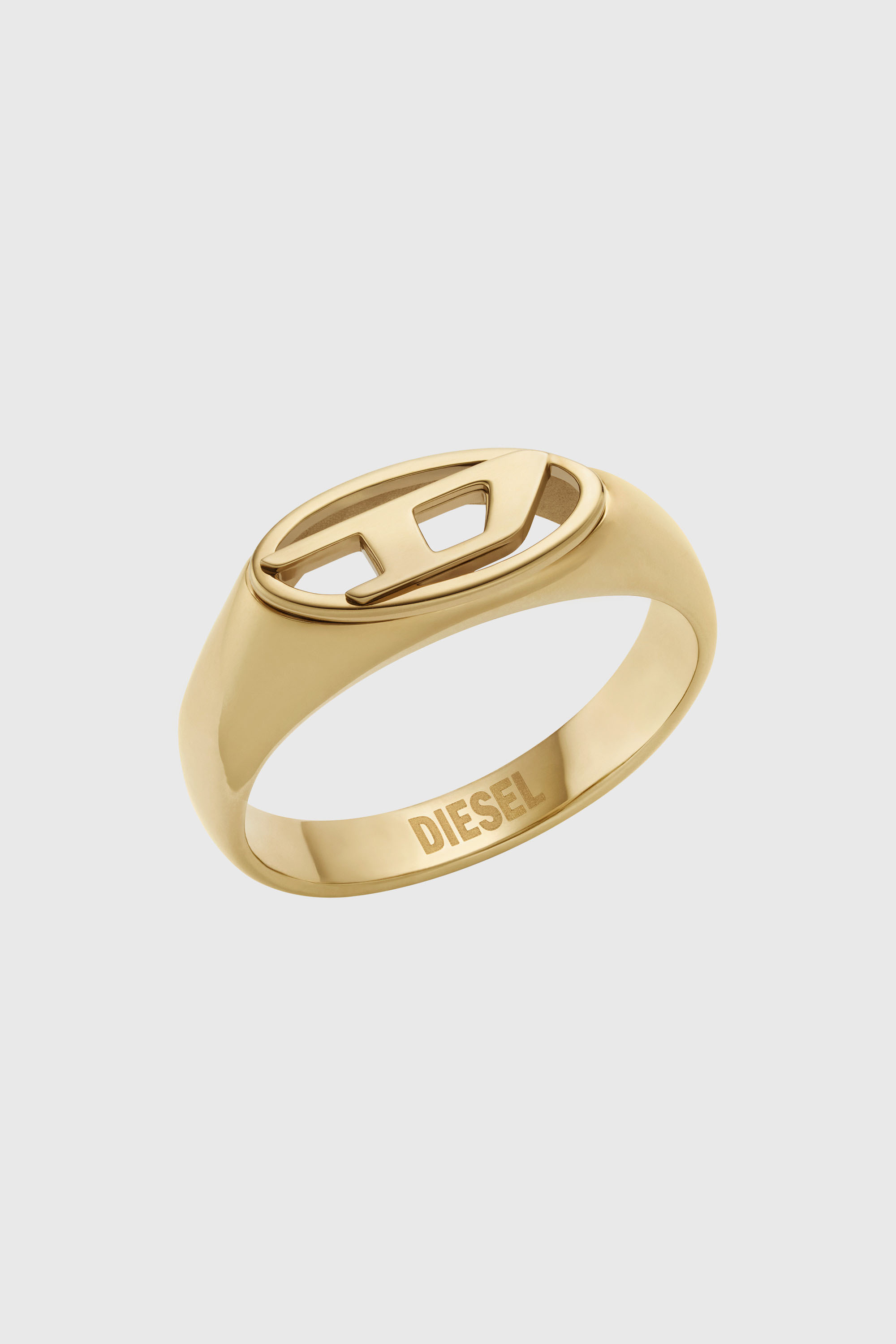 Diesel - DX1588710 JEWEL, Unisex's Gold-Tone Stainless Steel Signet Ring in Gold - 1