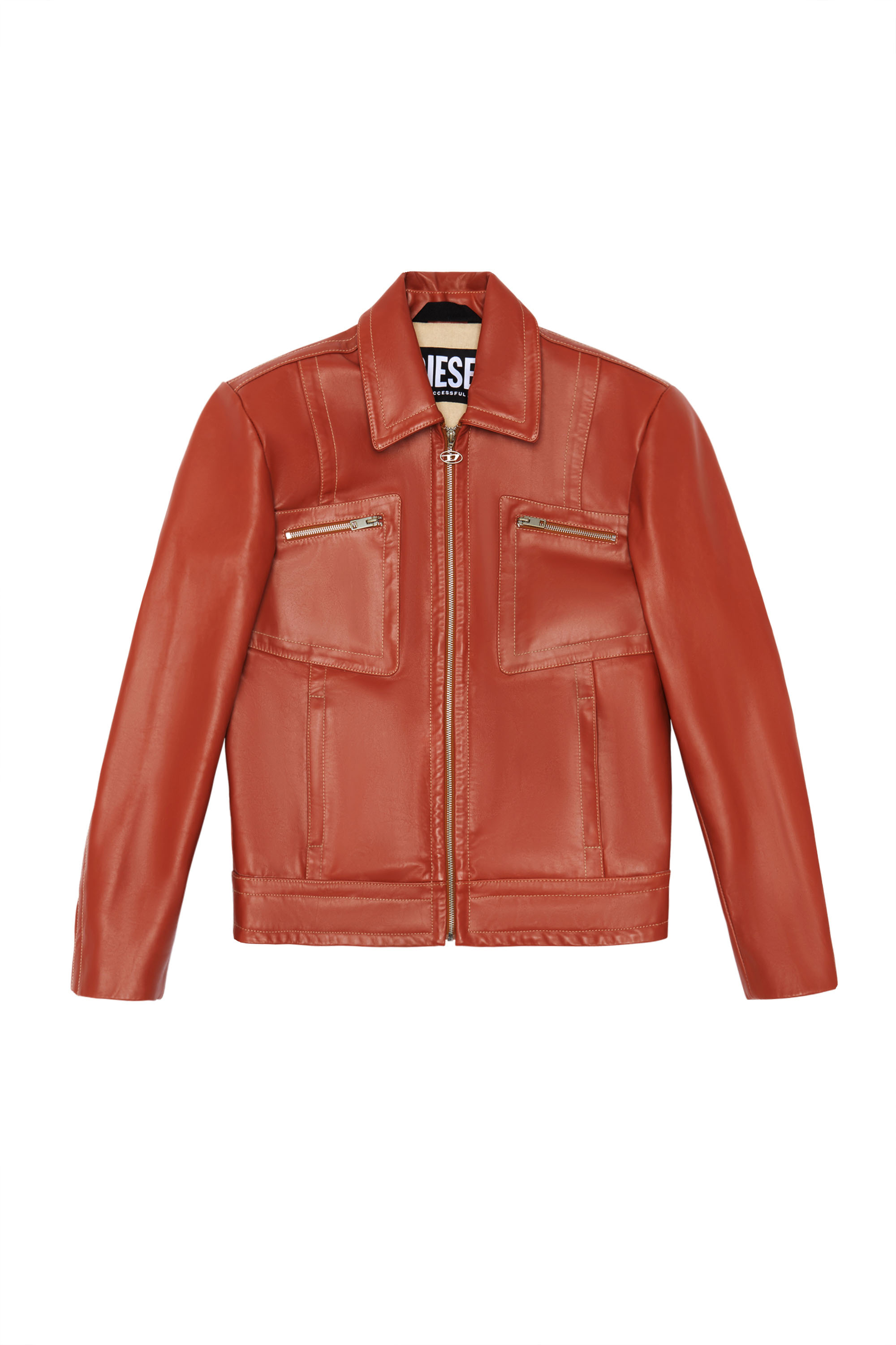 diesel red leather jacket