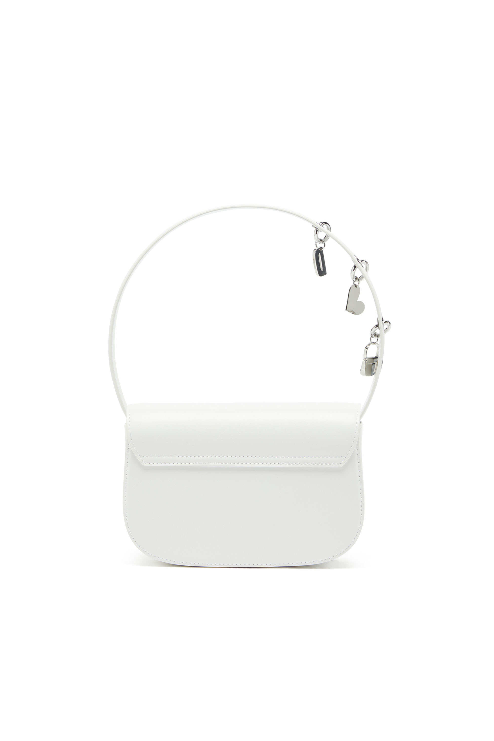 Diesel - 1DR, Woman's 1DR -Iconic shoulder bag in leather with handle charms in White - 2