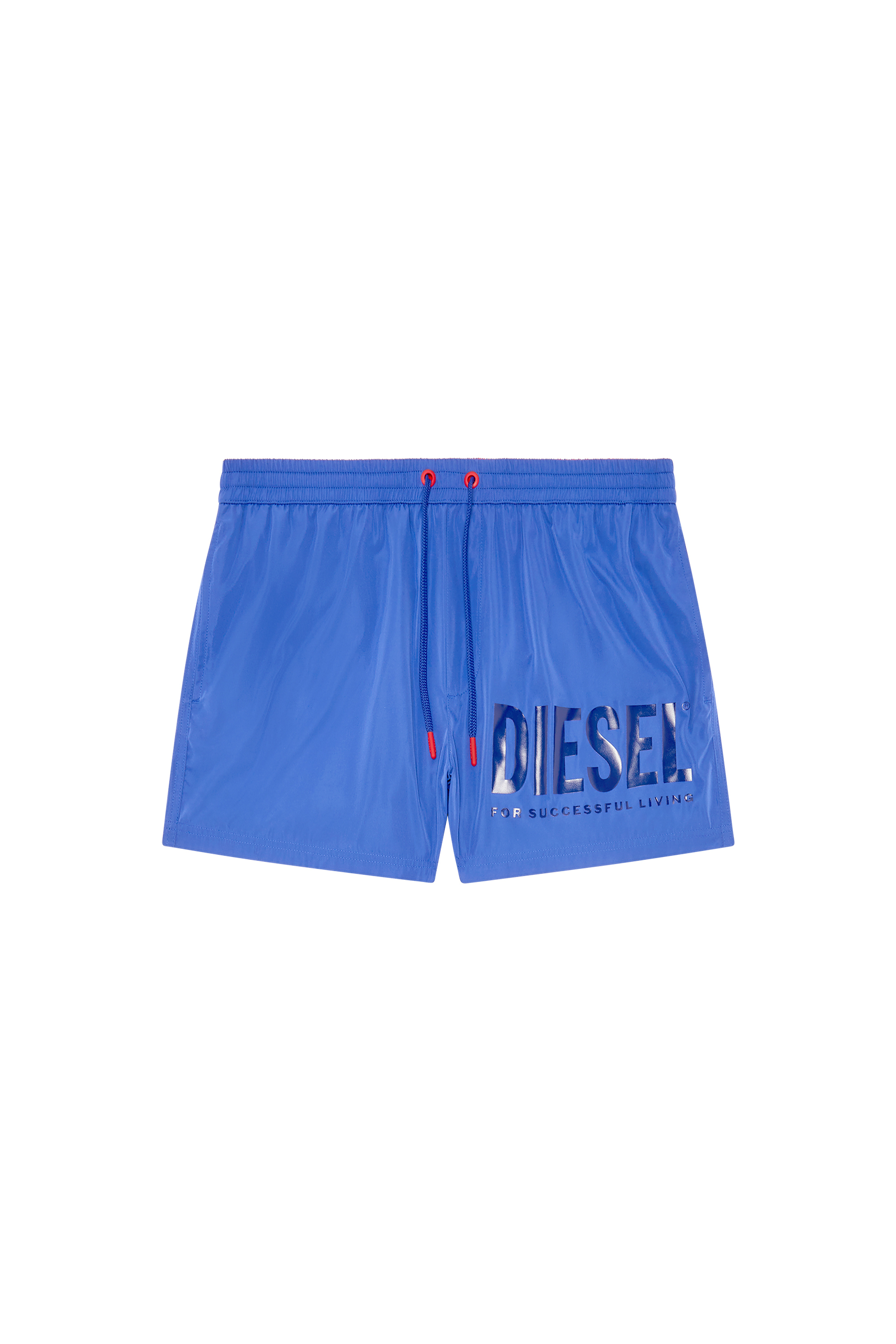 Diesel - BMBX-MARIO-34, Man Swim shorts with tonal logo in Blue - Image 4