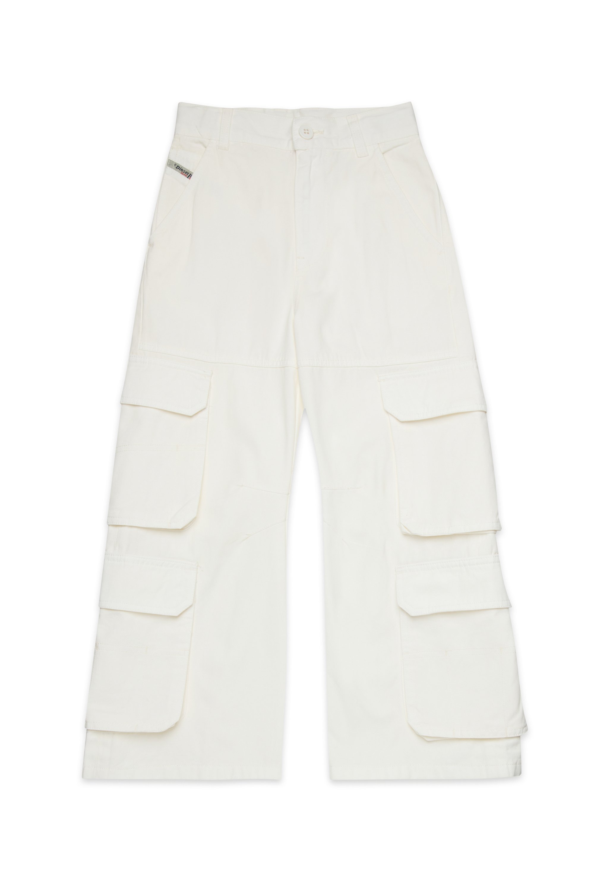 Diesel - PDARGJXCARGO, Woman's Multi-pocket cargo pants in White - 1