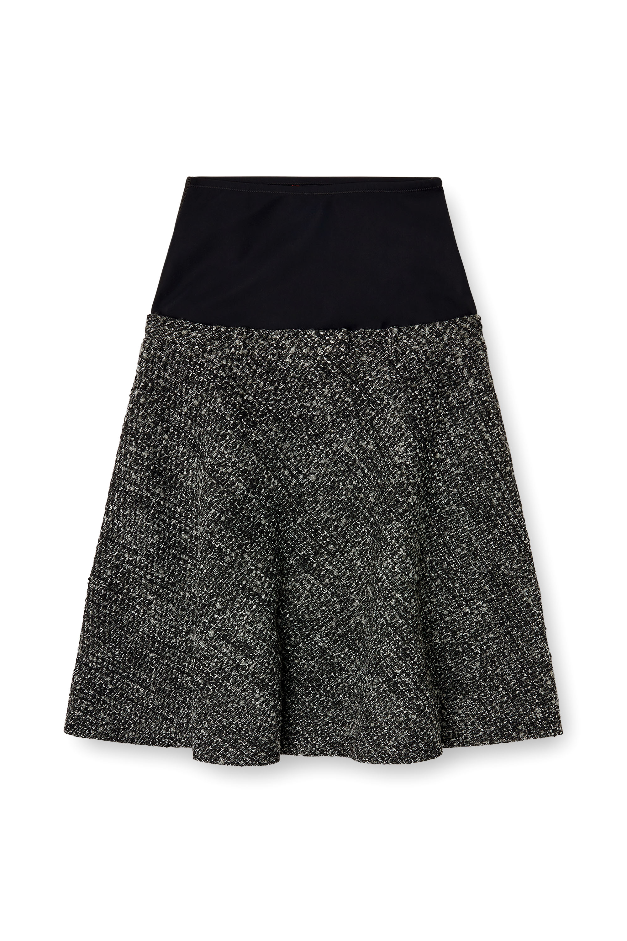 O-GRACE, Black Diesel - O-GRACE, Woman's Bouclé skirt with stretch waist in Black - 2