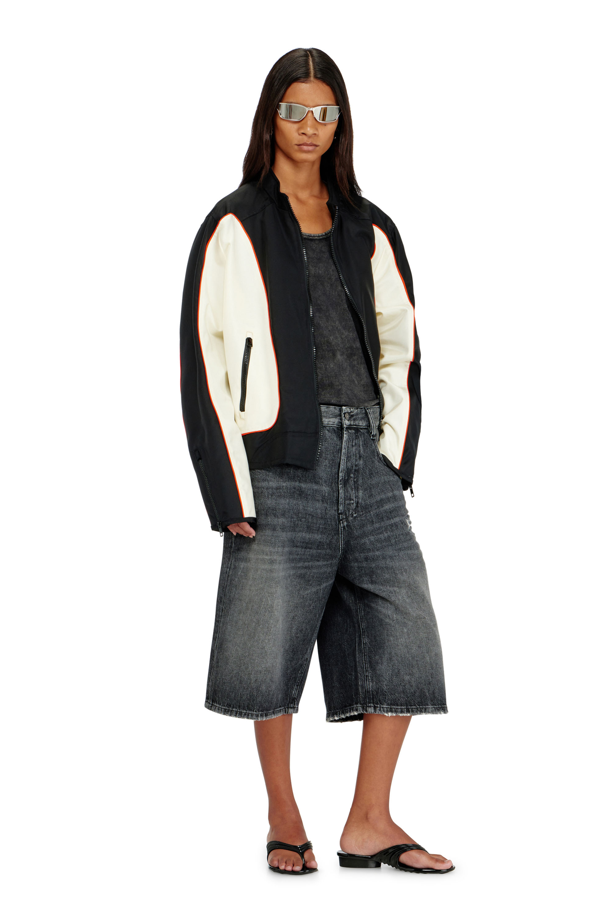 Diesel - MELISSA QUANTUM THONG, Woman's Sculptural flip-flops in Melflex&reg; in Black - 7