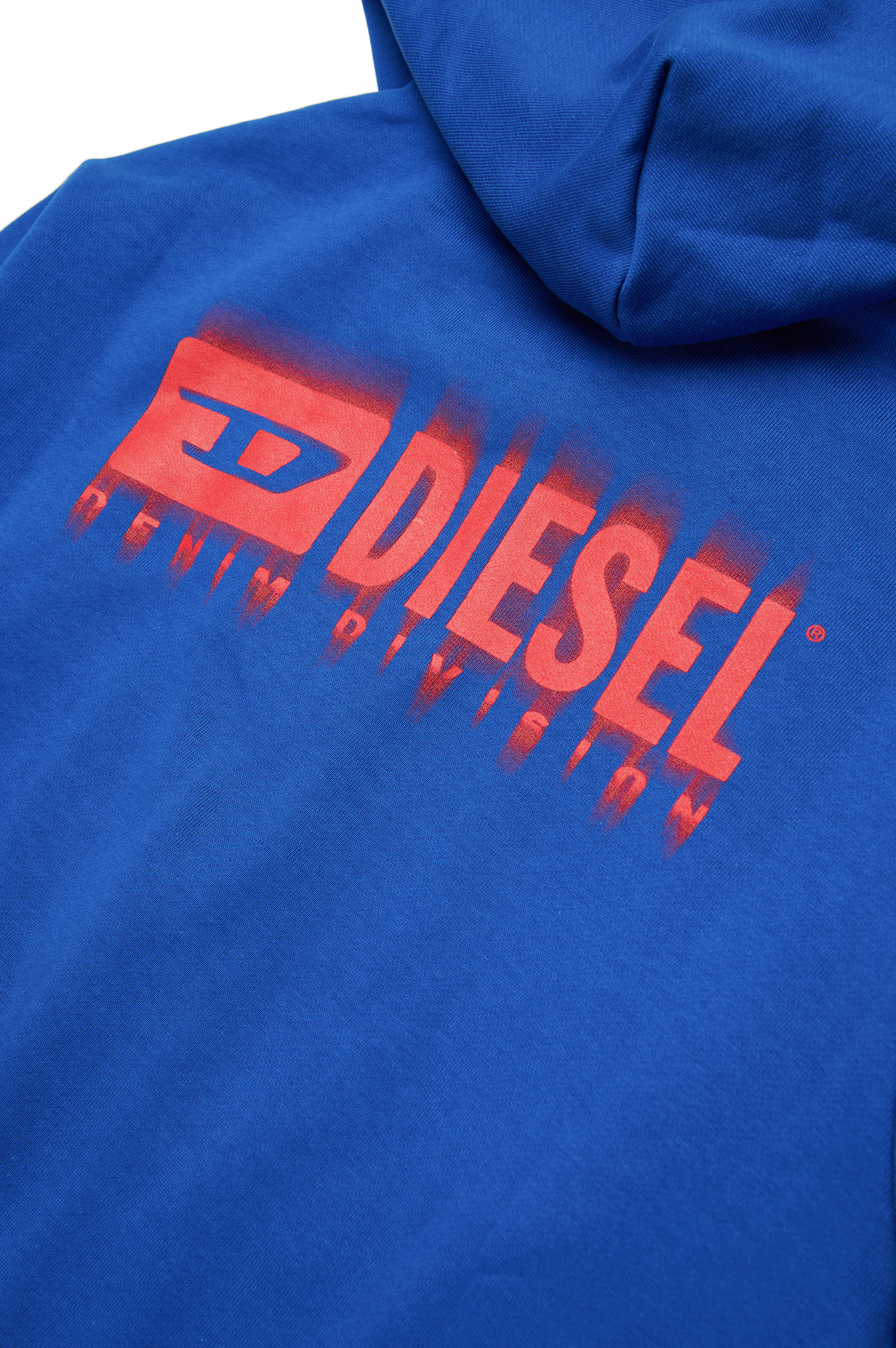 Diesel - SVOUGZIP OVER, Man's Zip-up hoodie with smudged logo in Blue - 4