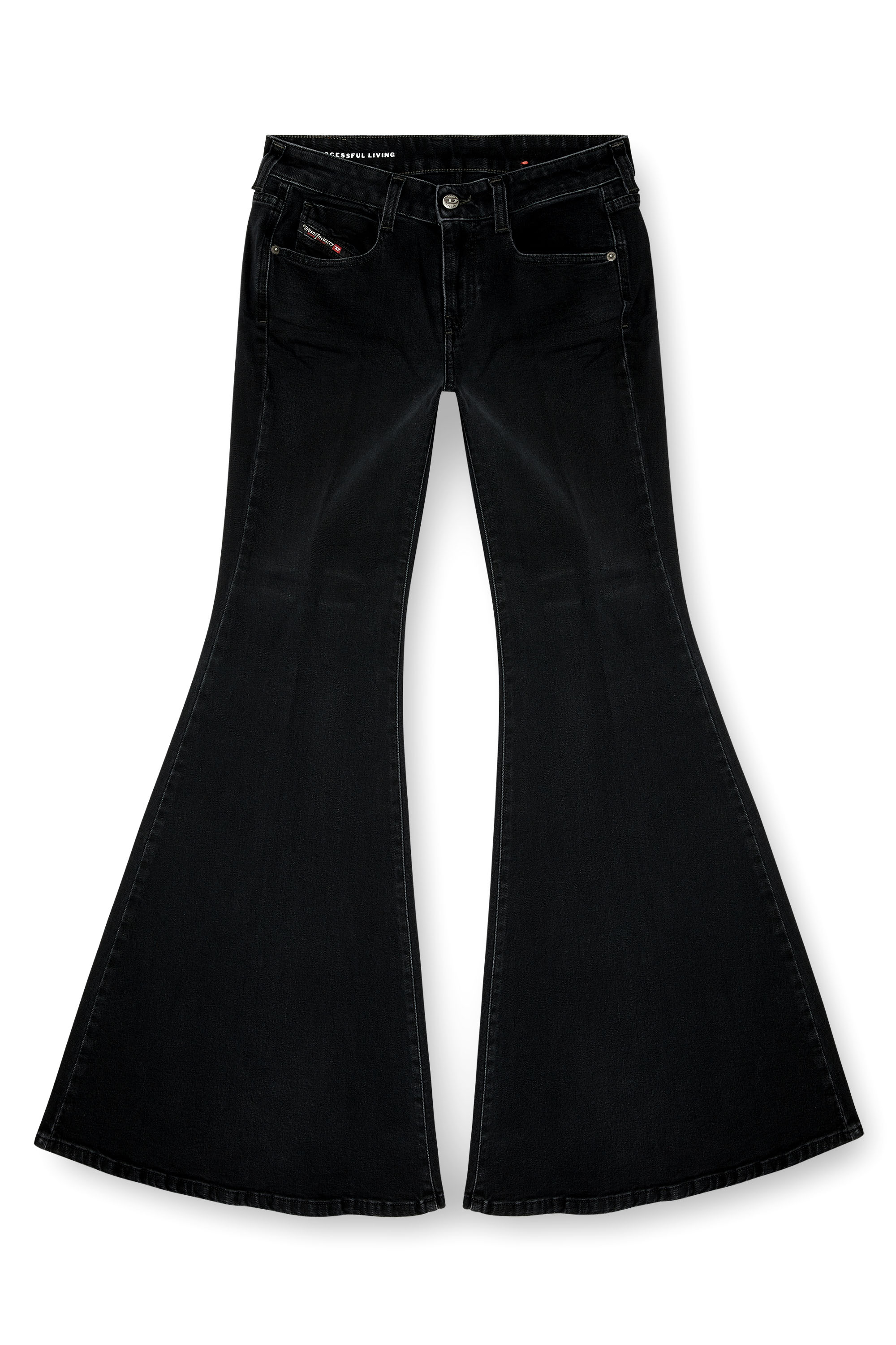 Flare Jeans 1970 D-Bleess 09M69, Black/Dark grey Diesel - Woman's Flare Jeans 1970 D-Bleess 09M69, Black/Dark grey - 2