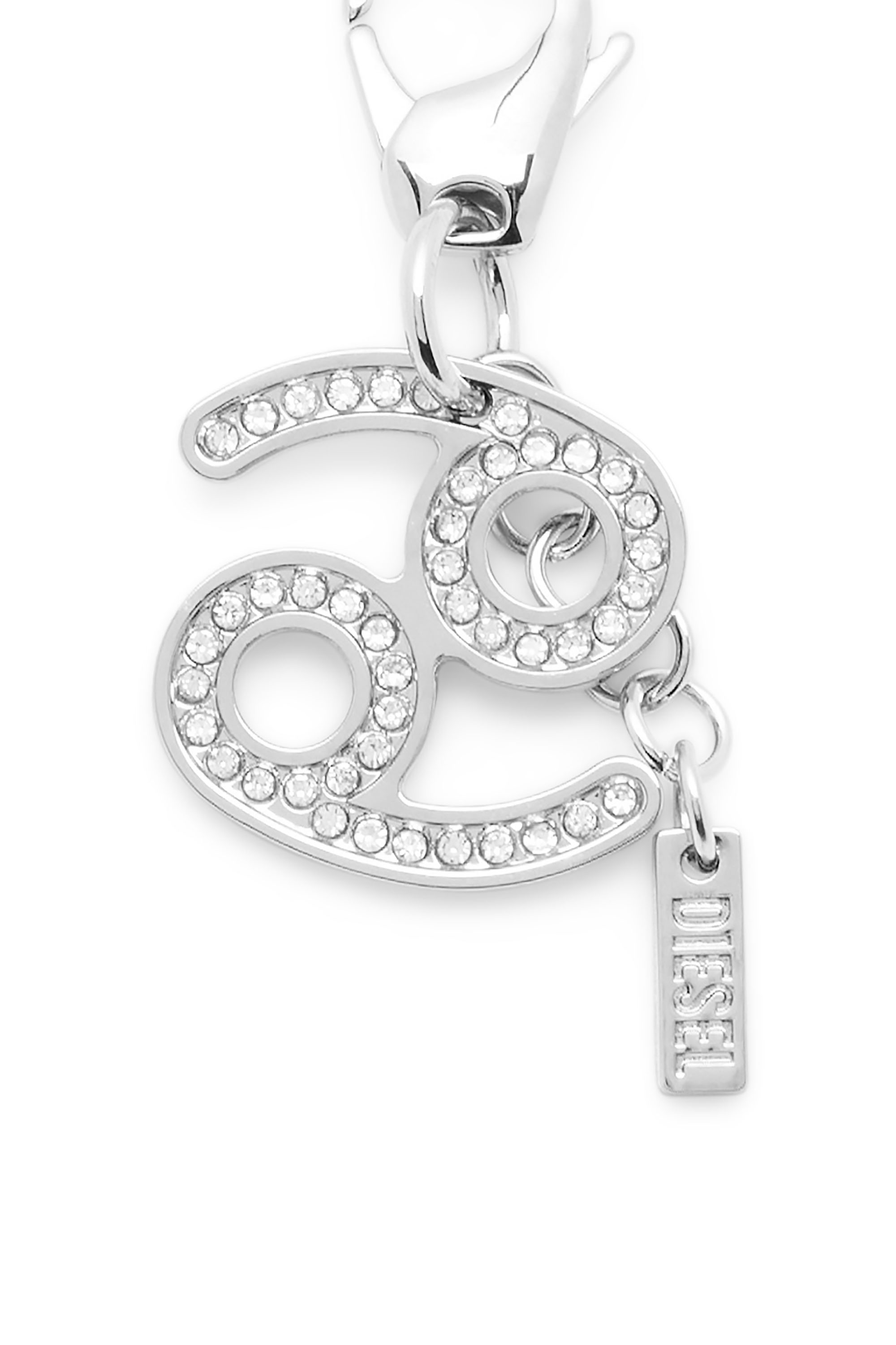 Diesel - CHARM CANCER, Unisex's Metal Cancer charm with rhinestones in Silver - 3