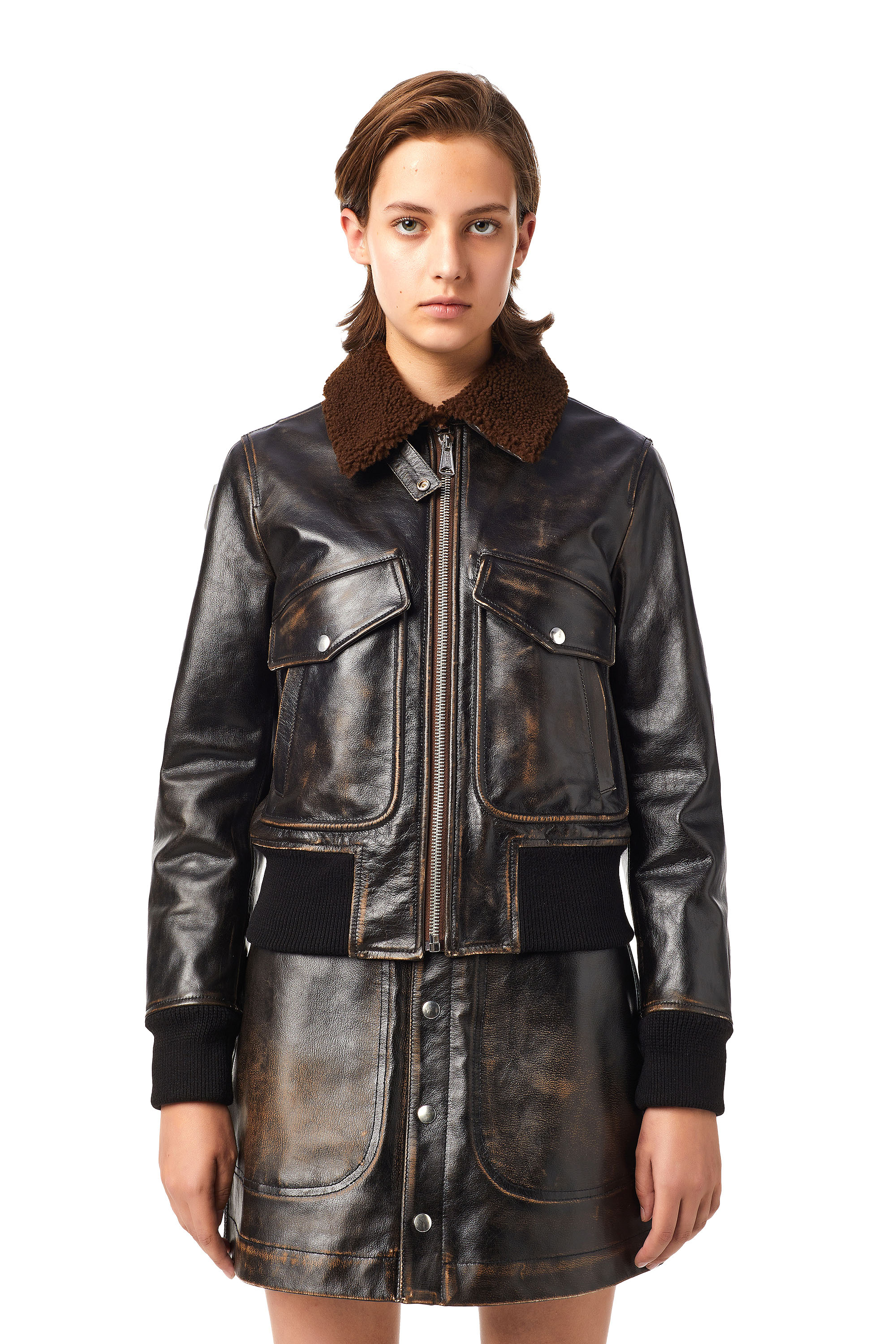 L-TRACY, Black - Leather jackets