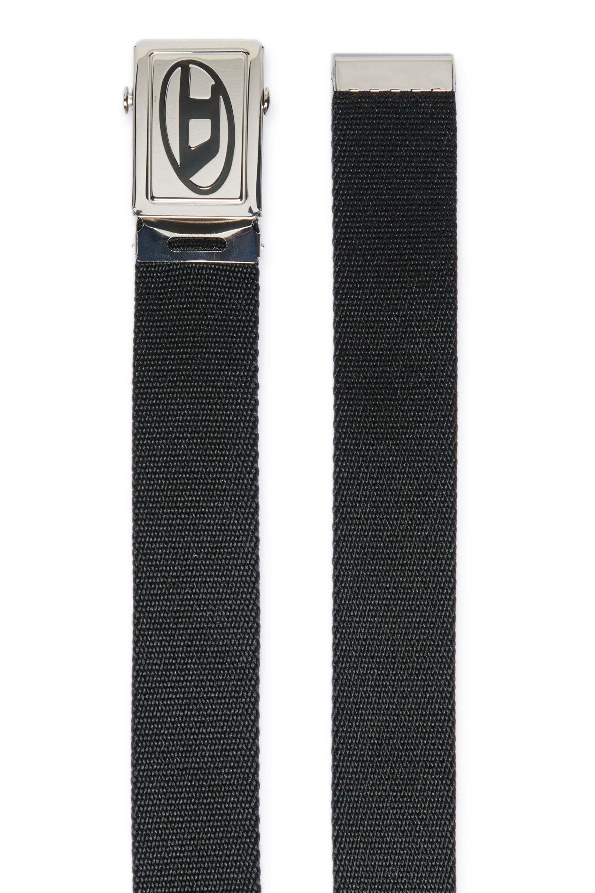 Diesel - BALTY, Man's 3 cm belt with Oval D buckle in Black - 3