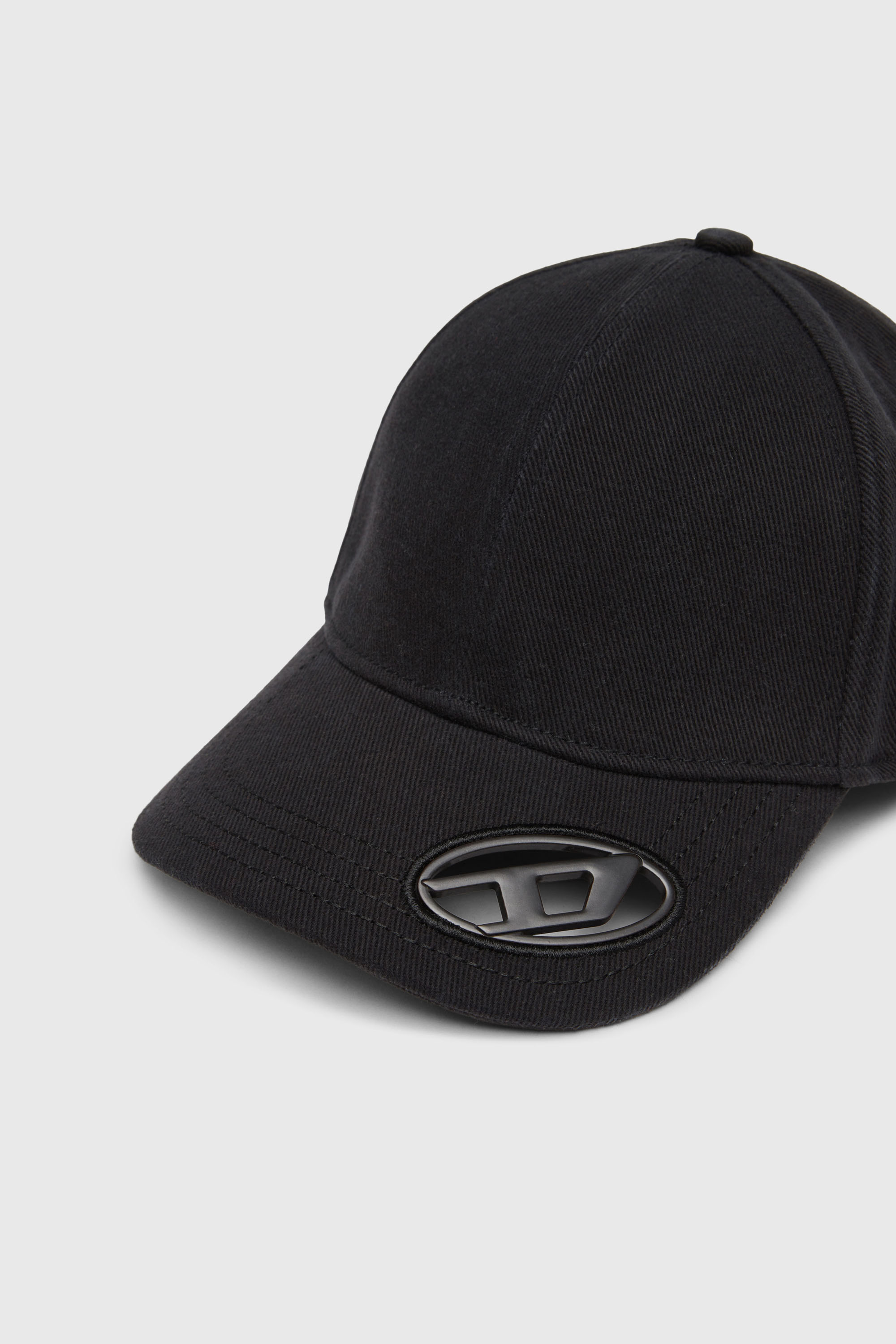 Diesel - C-PLAK, Man's Baseball cap with oval D plaque in Black - 3