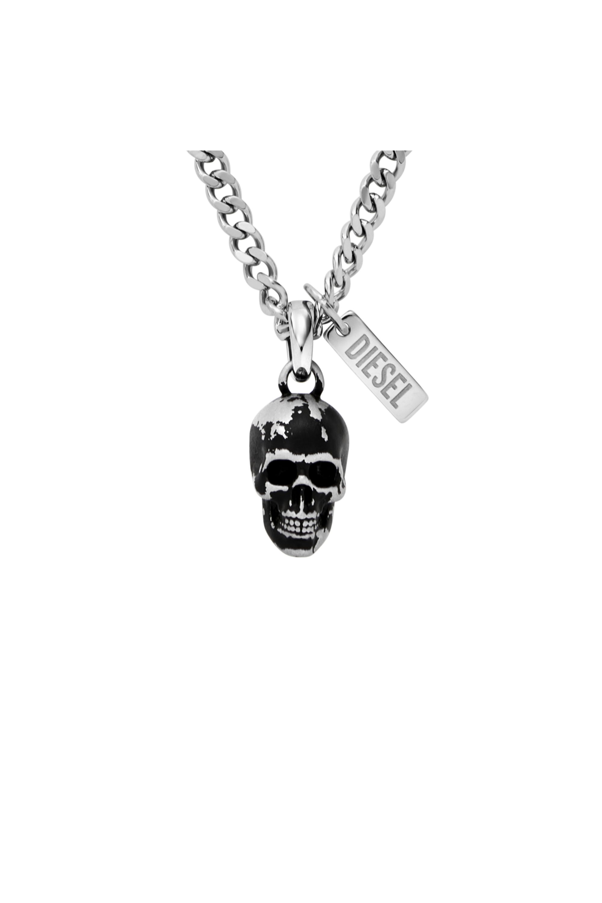 Diesel - DX1581040 JEWEL, Unisex's Stainless Steel Pendant Necklace in Silver/Black - 2