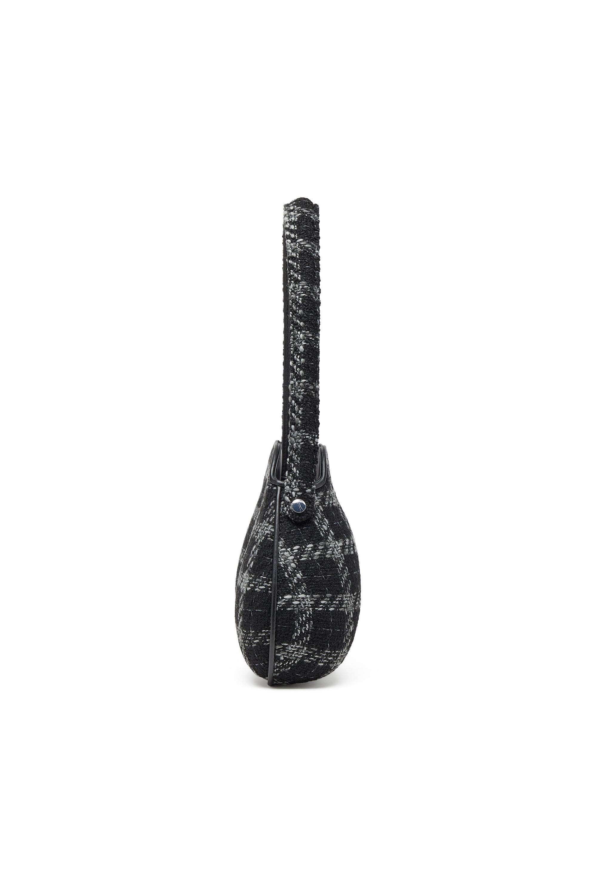 DOUBLE-D SHOULDER, Black Diesel - DOUBLE-D SHOULDER, Woman's Double-D-Shoulder bag with houndstooth motif in Black - 4