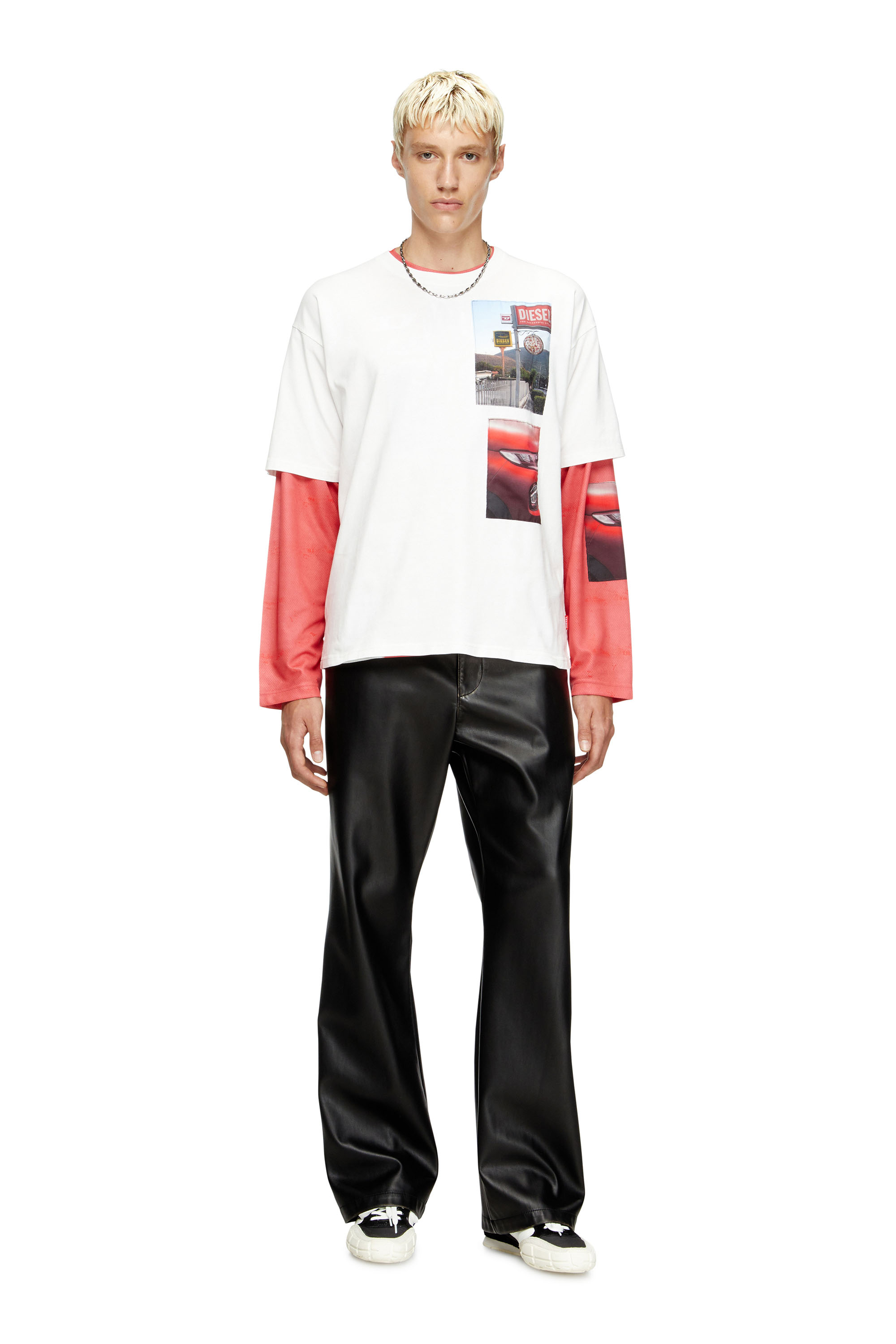 Diesel - T-BOXT-T3, Man's T-shirt with logo photo patches in White - 1