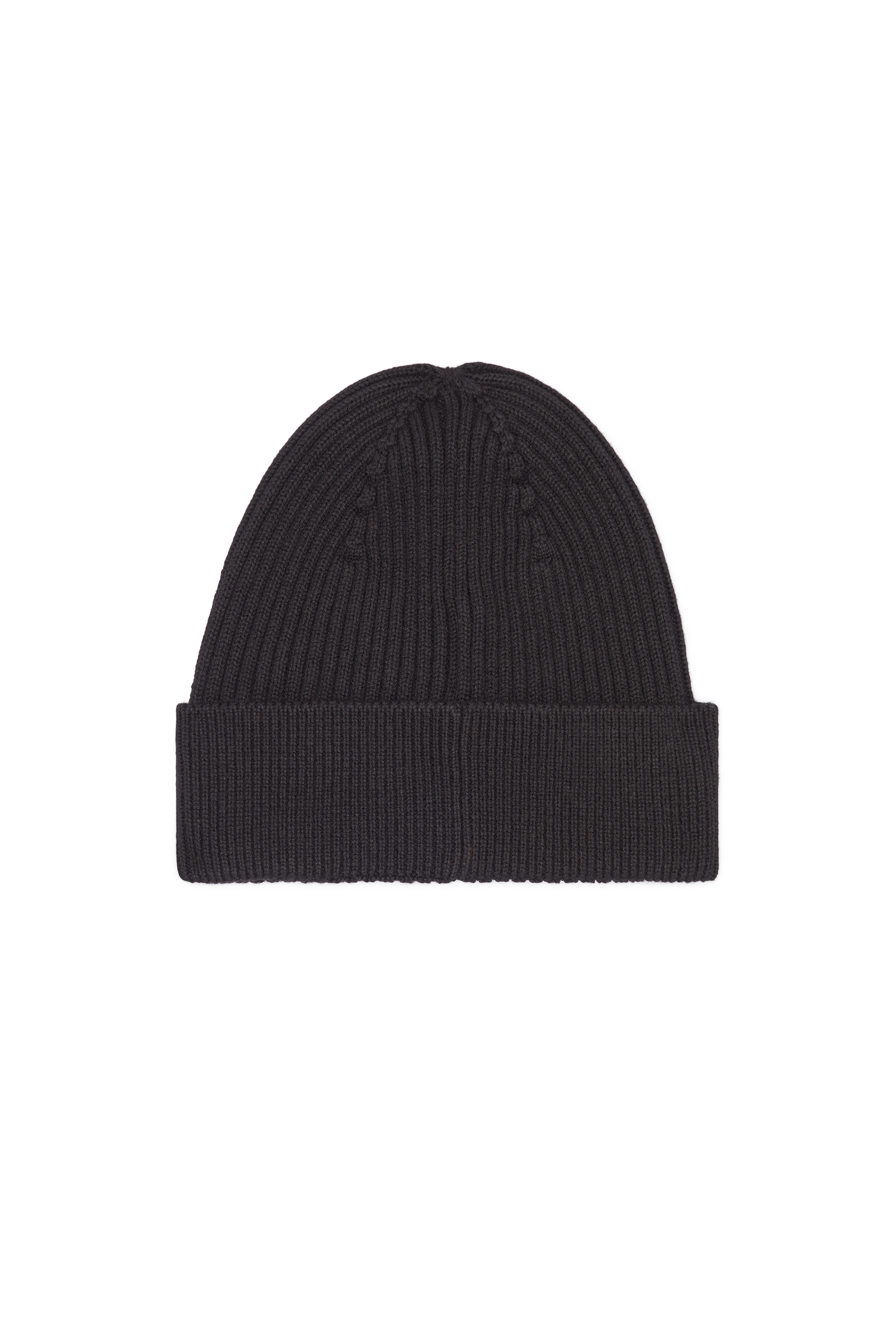 Diesel - K-CODER-H 2X2, Unisex's Ribbed beanie with logo patch in Black - 2