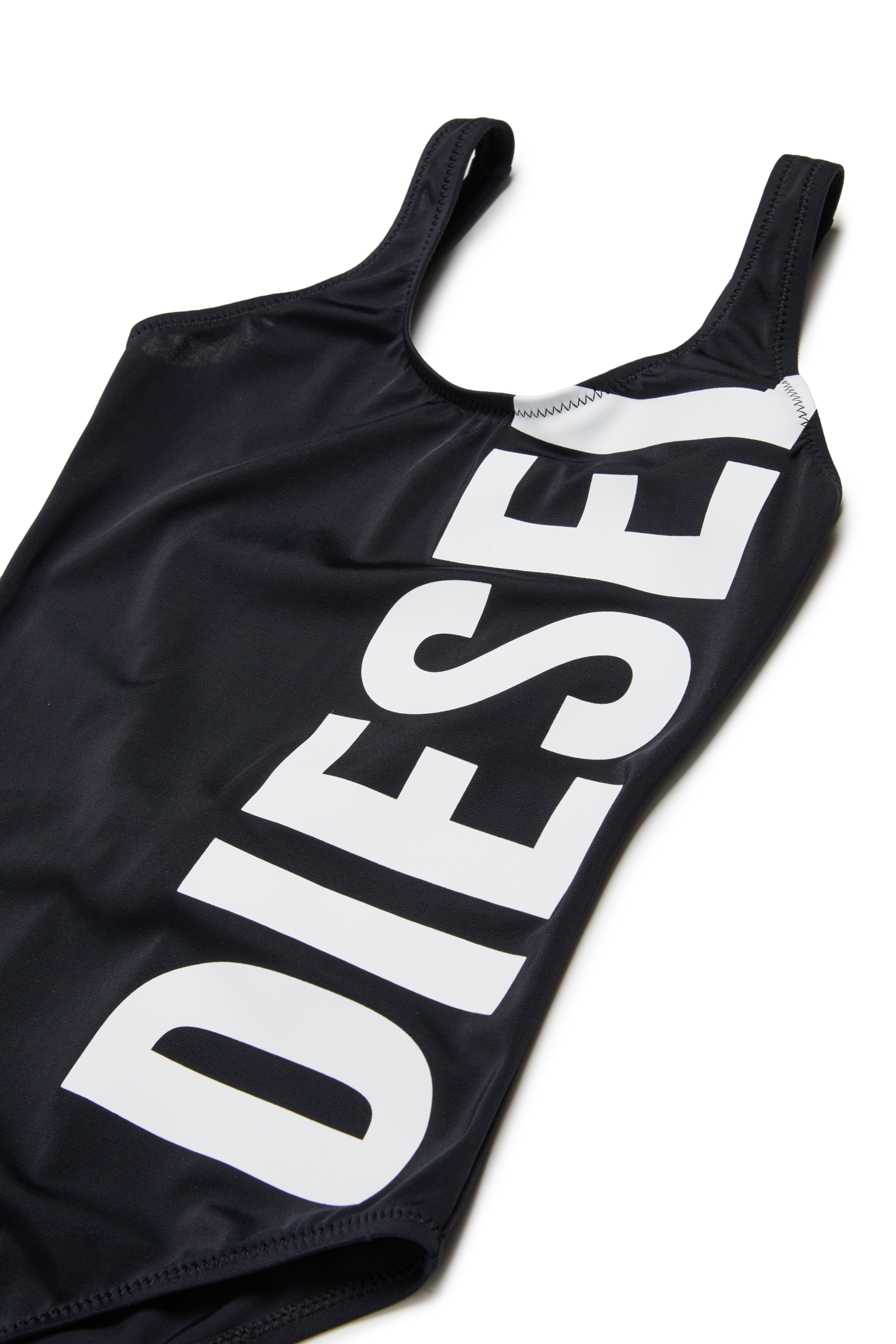 Diesel - MIDELY, Woman's Swimsuit in solid colour with maxi logo in Black - 3