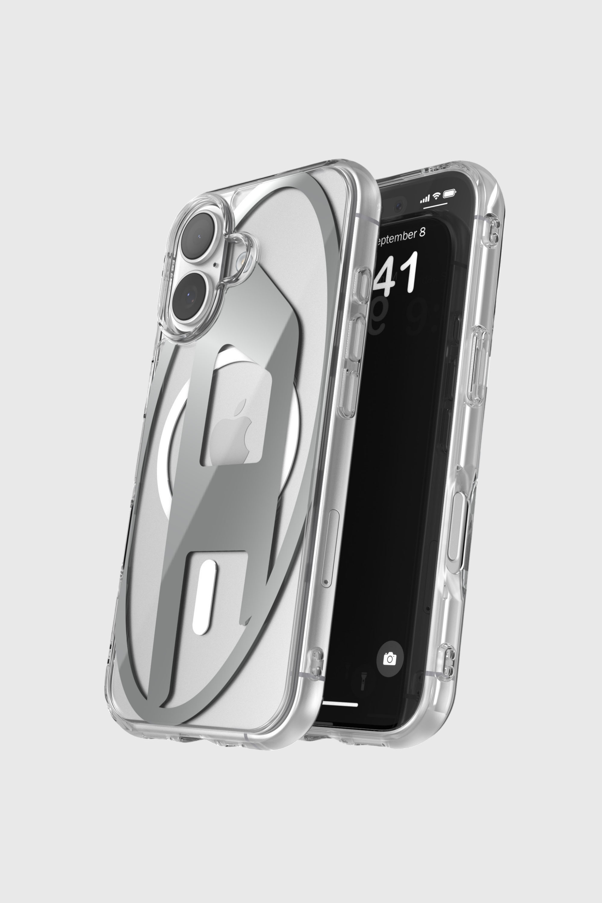 Diesel - 60411 AOP CASE, Unisex's Oval D metallic case with magsafe for iPhone 17 in Grey - 4