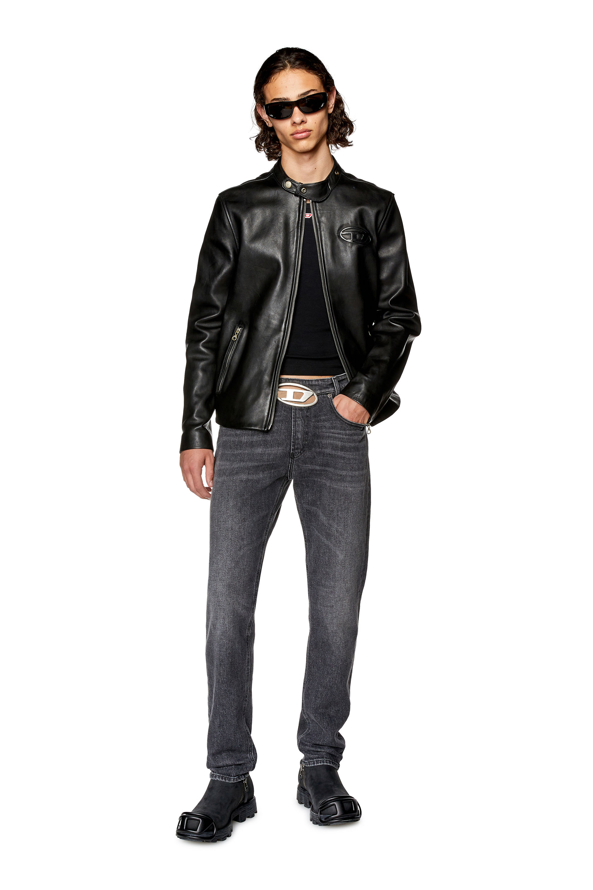 Diesel - 2019 D-Strukt 0CKAH Slim Jeans, Black/Dark grey - Image 4