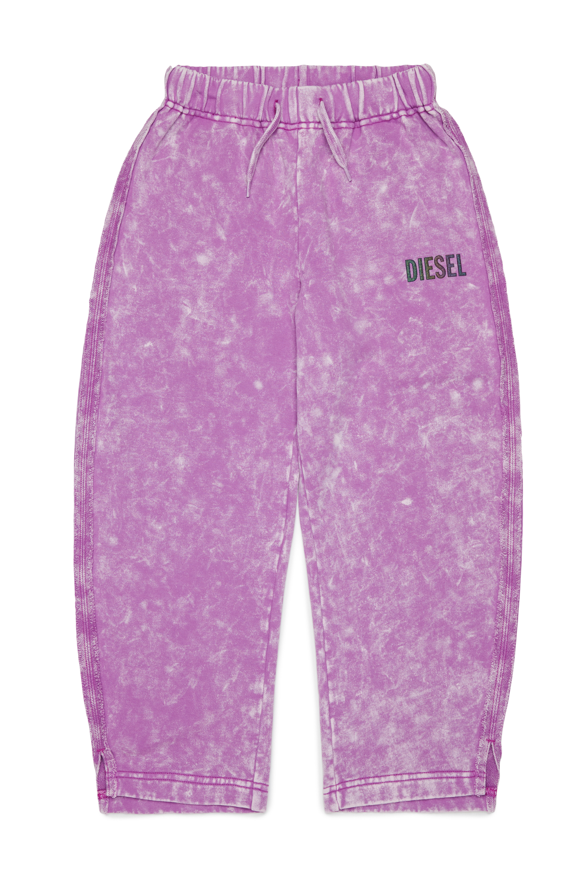 Diesel - PLOXY, Woman's Cotton sweatpants with marbled effect in Violet - 1