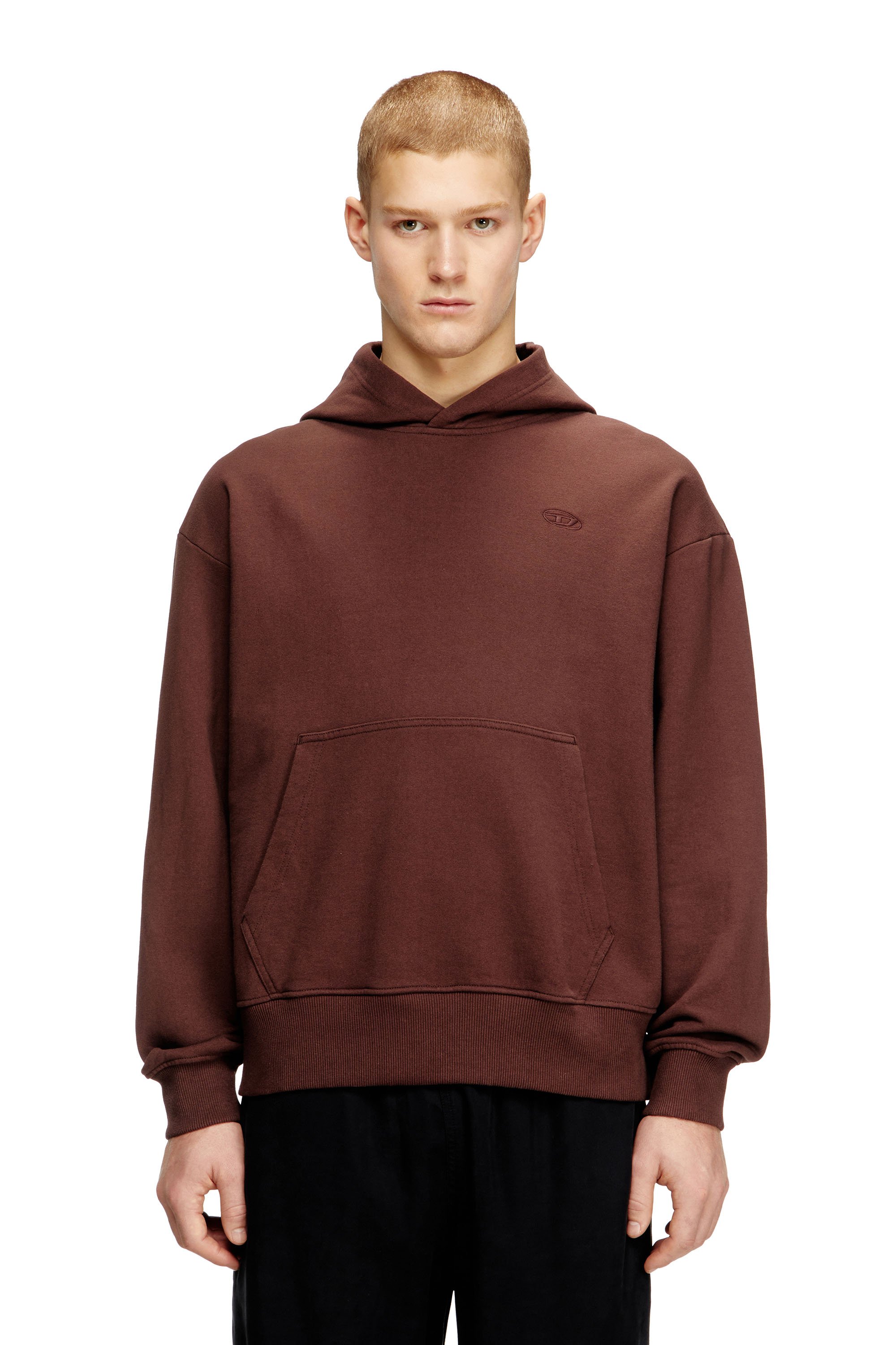 Diesel - S-MACS-HOOD-MEGOVAL-D, Man's Hoodie with logo embroidery in null - 1