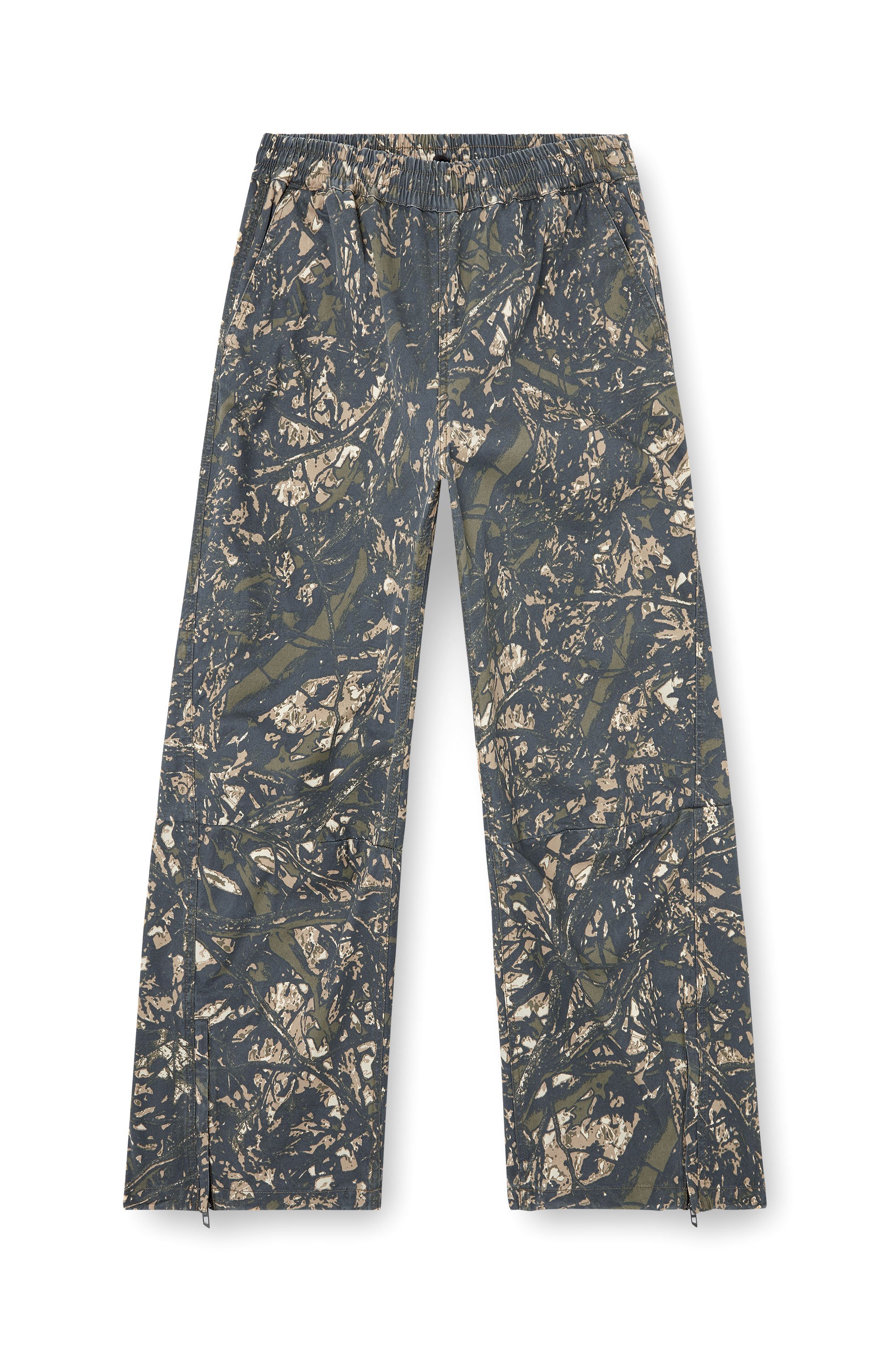 Diesel - P-LINT, Man's Stylised camo utility pants in Green/Brown - 5