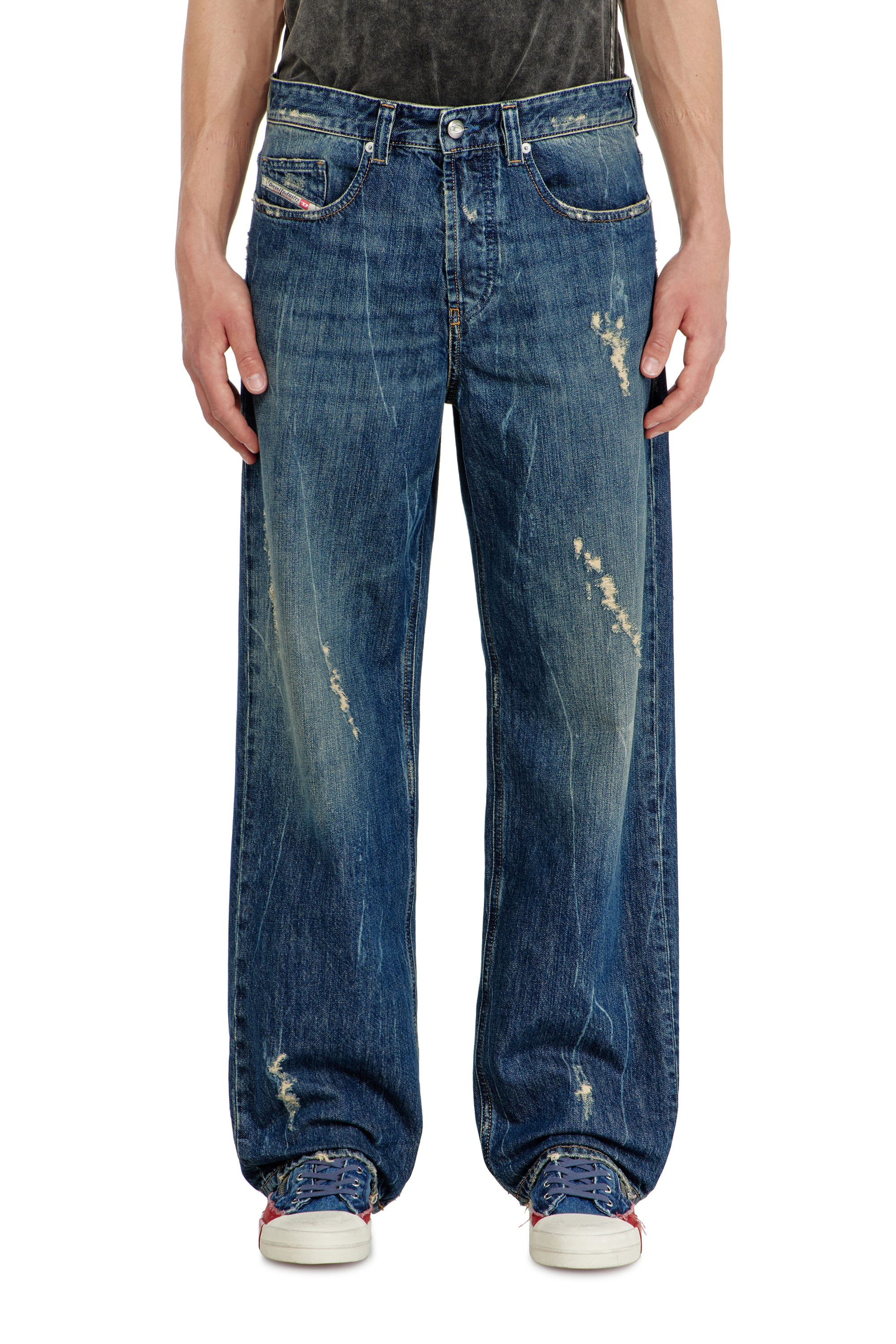 Diesel - Man's Relaxed Jeans 2001 D-Macro 09Q28, Medium blue - 4