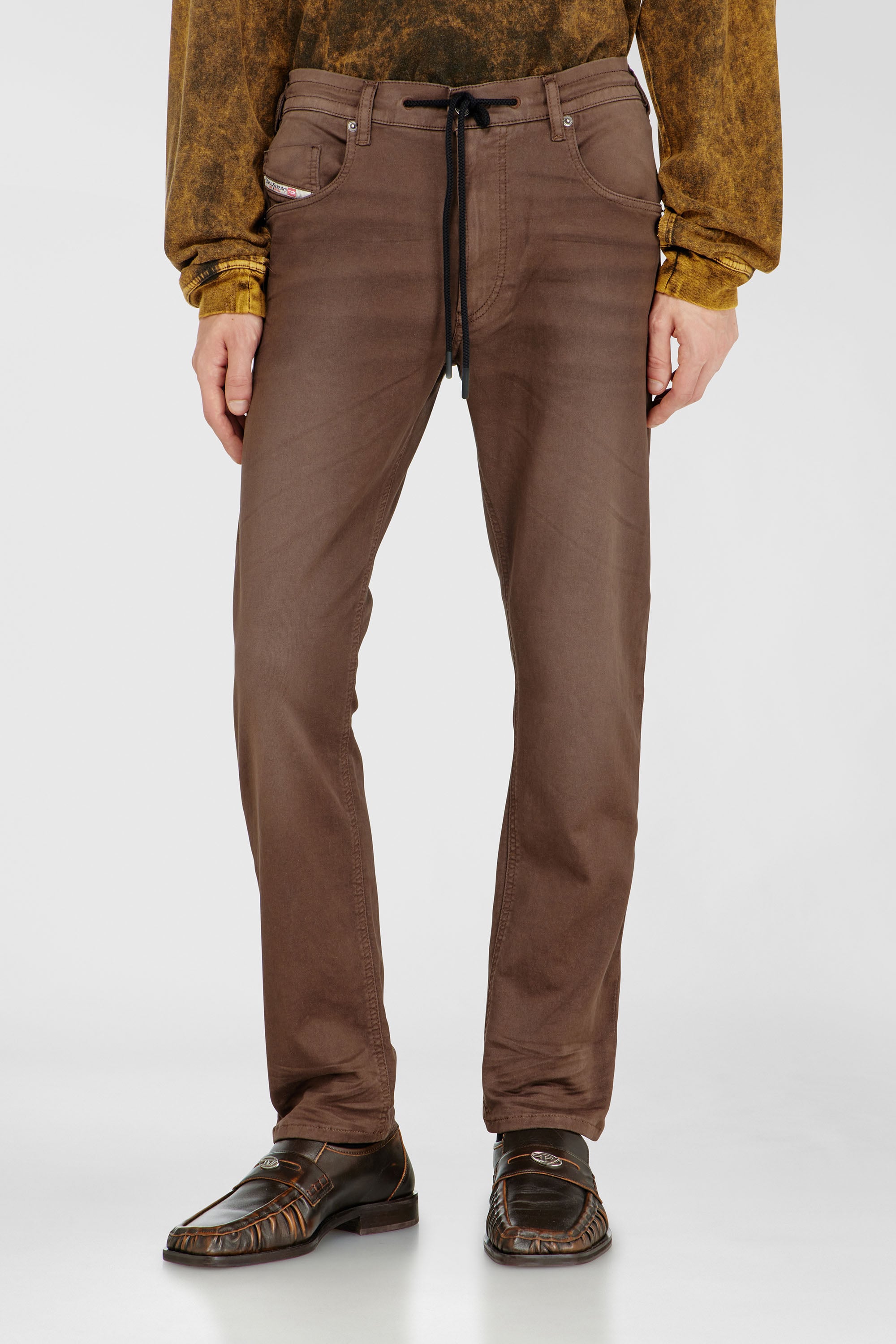 Diesel - Man's Regular 2032 D-Krooley Joggjeans&reg; 0670M, Brown - 1
