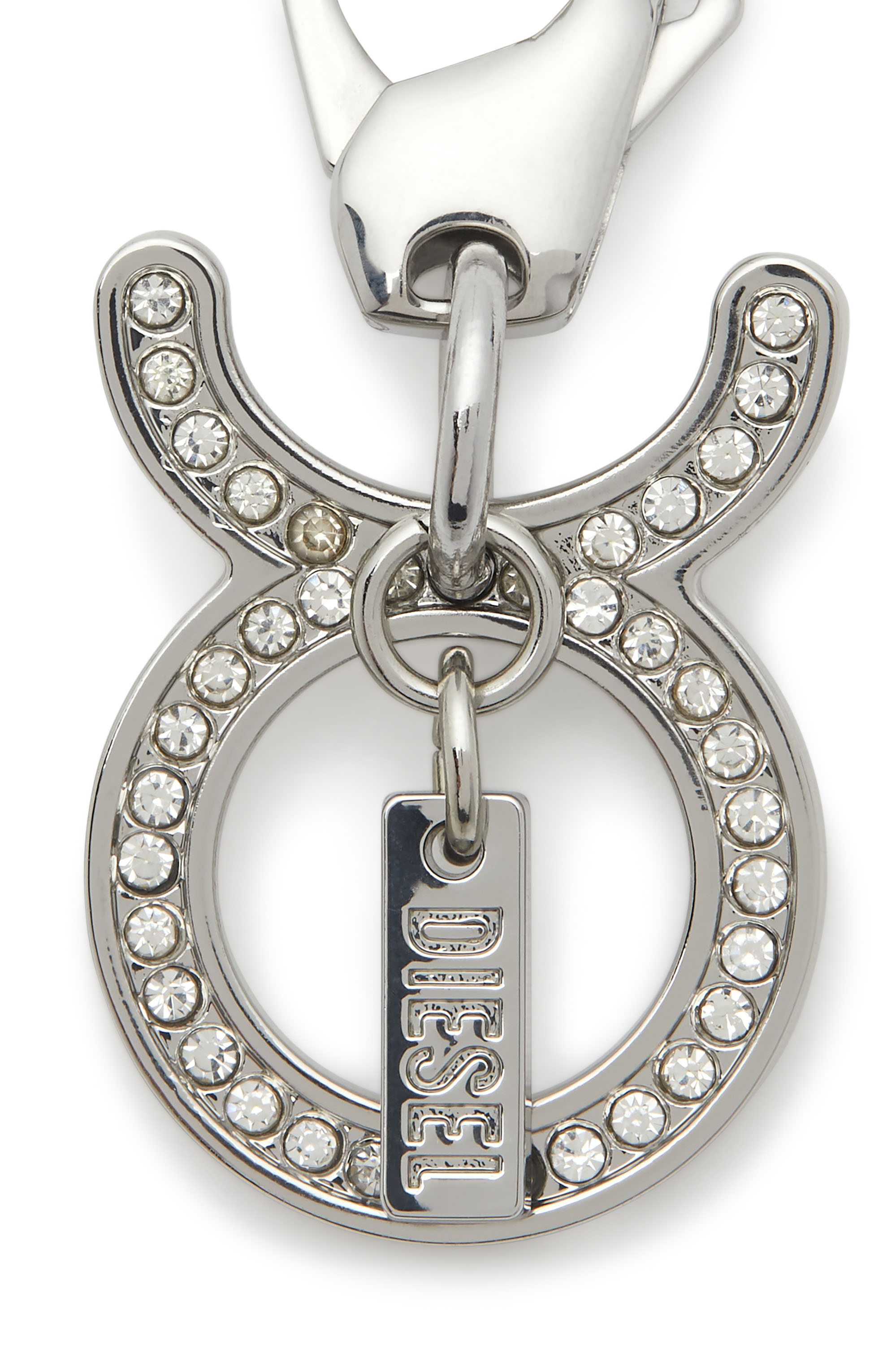 Diesel - CHARM TAURUS, Unisex's Metal Taurus charm with rhinestones in Silver - 2