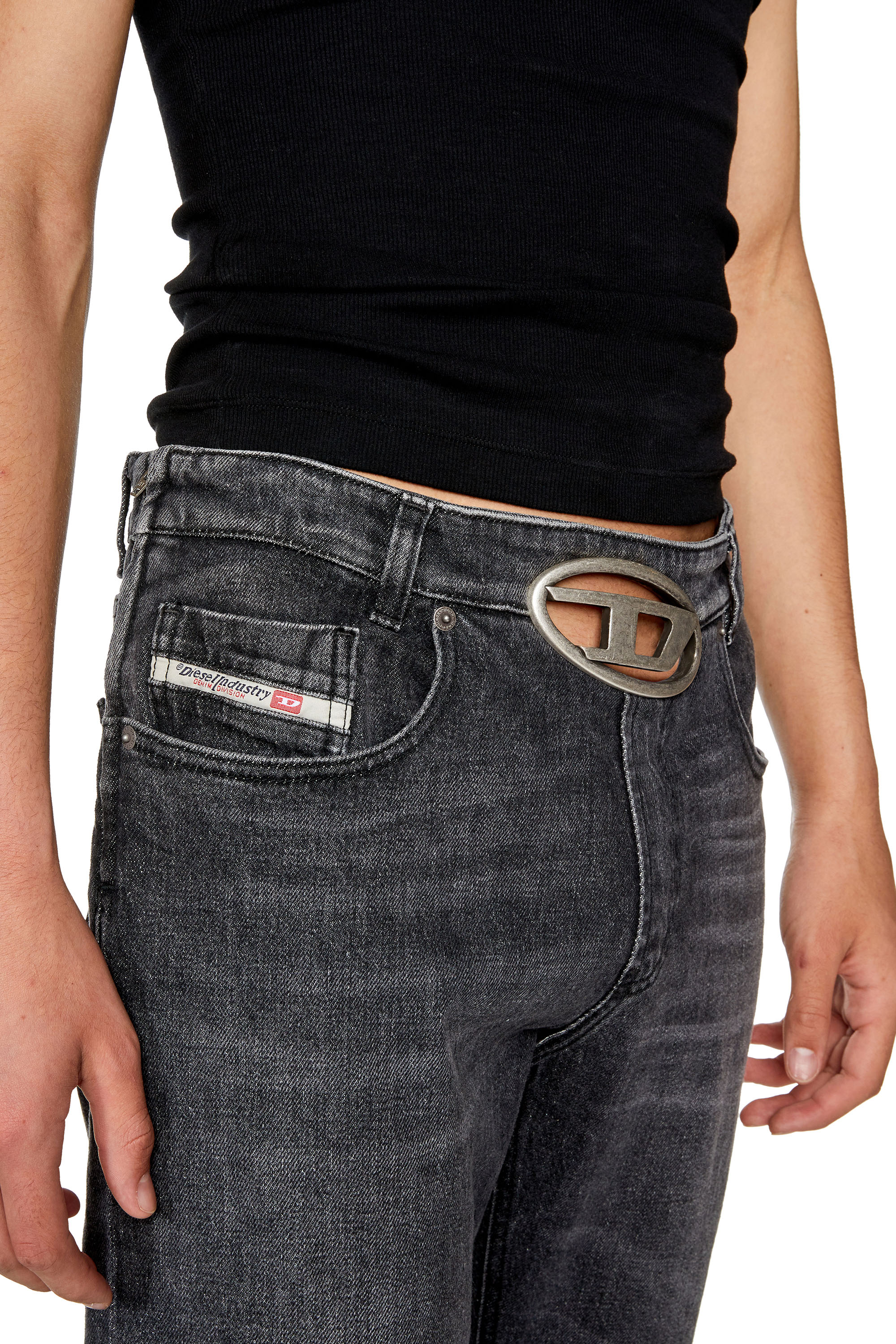 Diesel - 2019 D-Strukt 0CKAH Slim Jeans, Black/Dark grey - Image 3