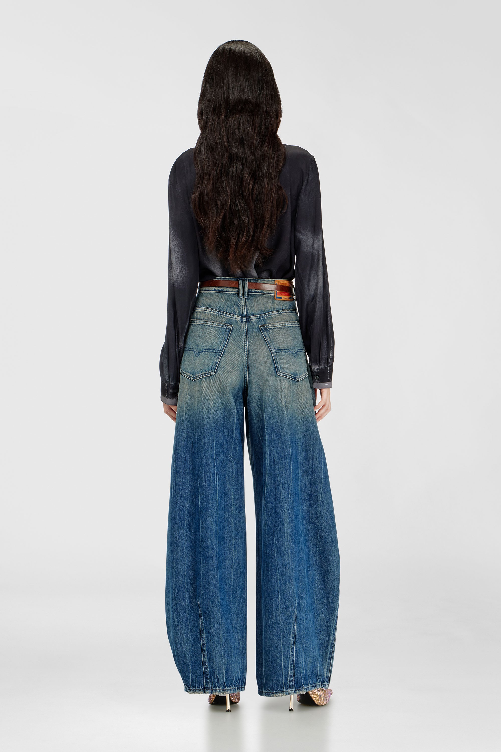 Diesel - Woman's Relaxed Jeans 1987 D-Khelz 09Q72, Dark Blue - 1