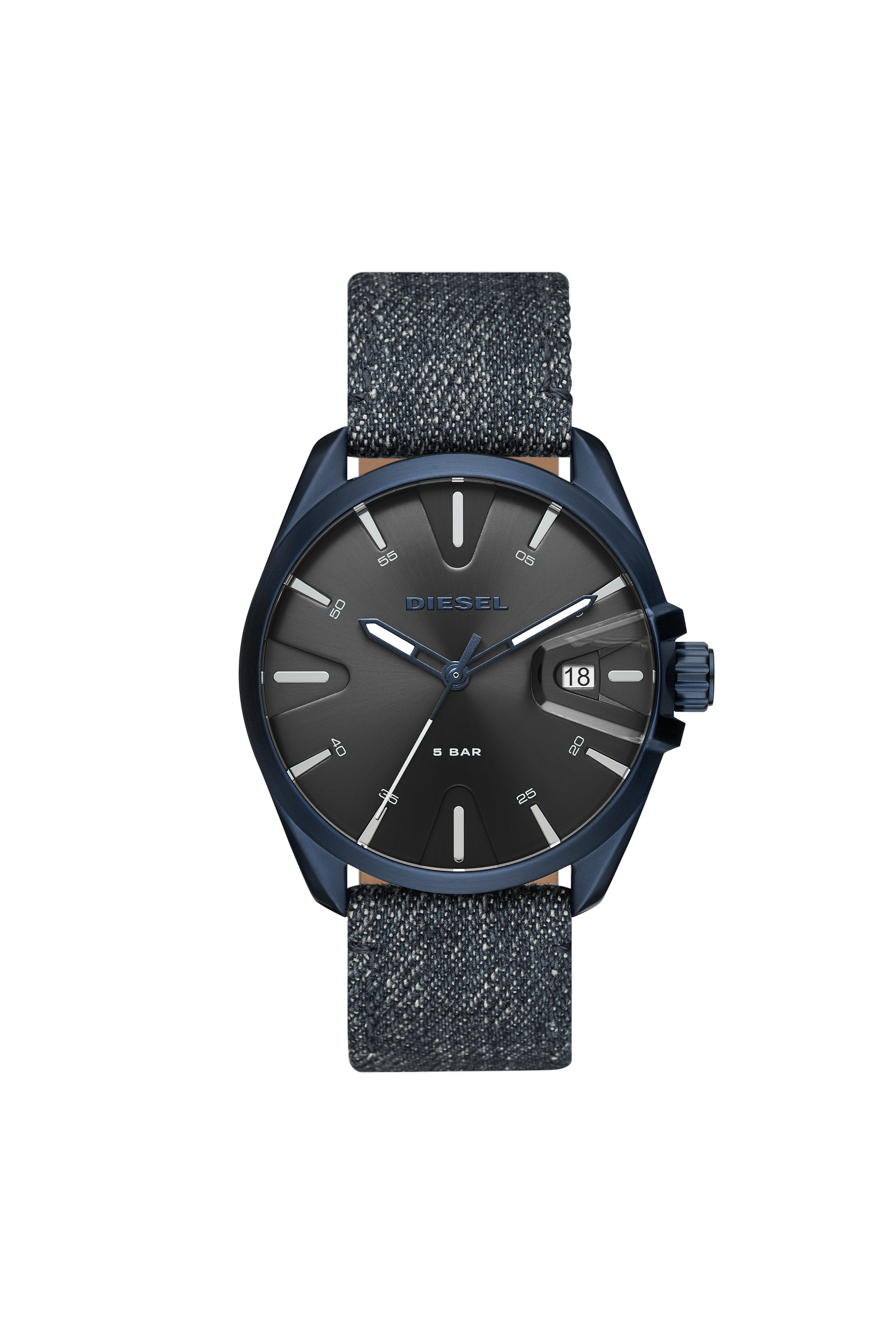 Diesel - DZ1932, Man's MS9 three-hand denim watch in Blue Jeans - 1