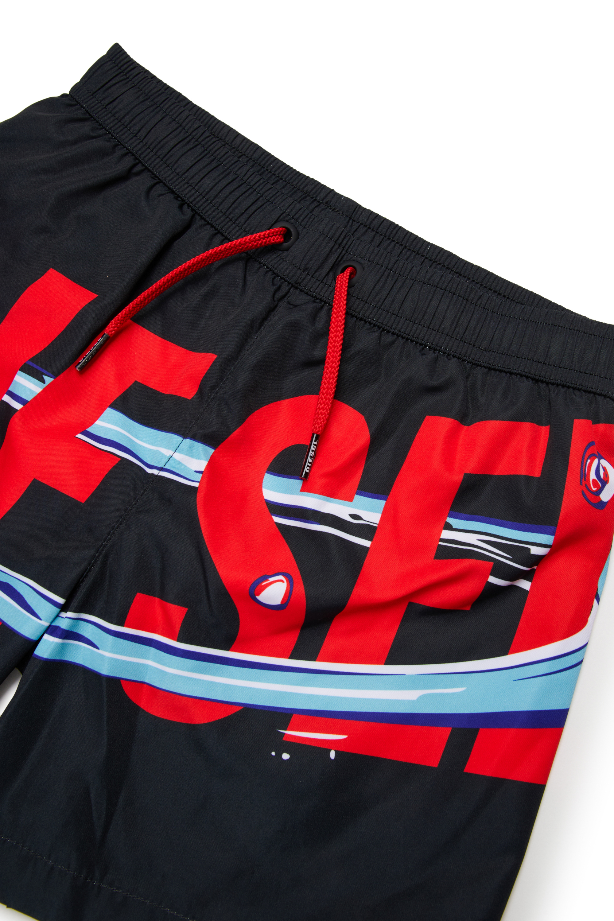 Diesel - MIPWIRL, Man's Swim shorts with bold graphic print in Black - 3