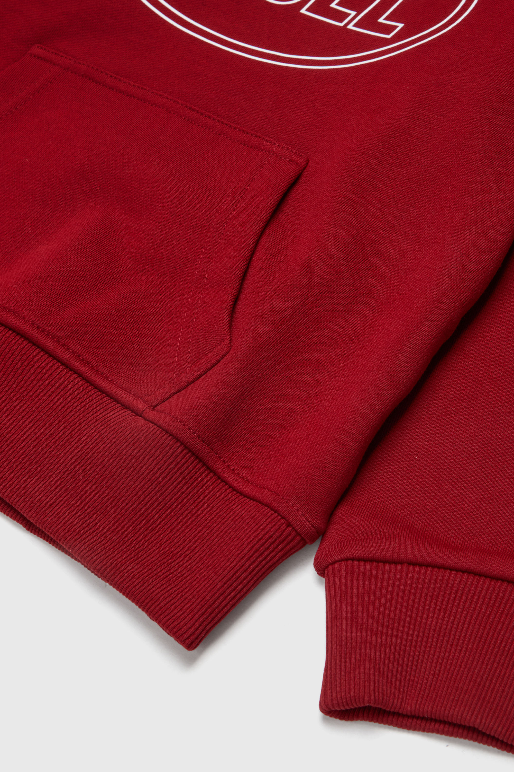 Diesel - SCIRCLEHOOD OVER, Man's Hoodie with Diesel logo print in Red - 4