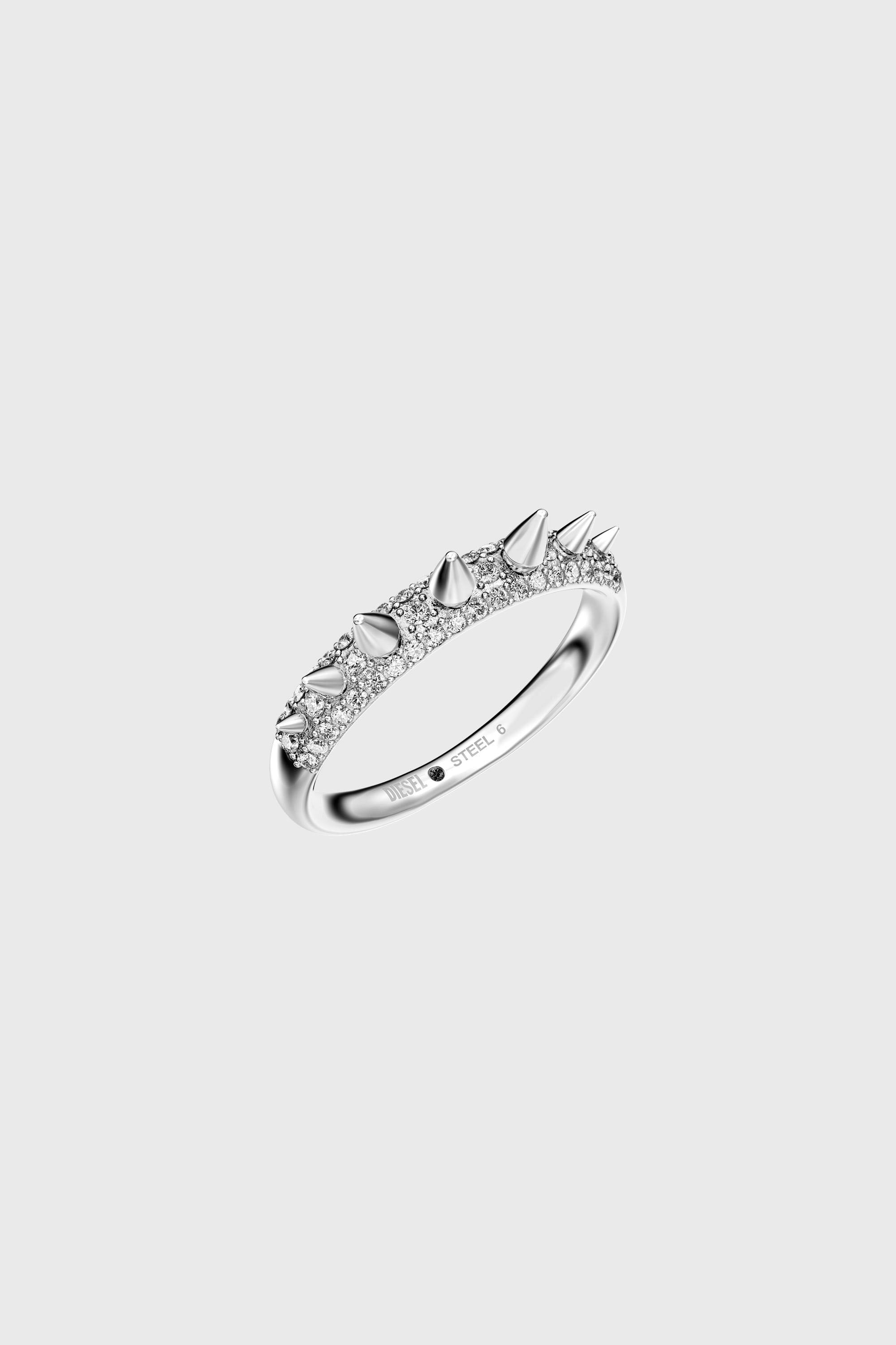 Diesel - DX1729040, Unisex's Stainless Steel Band Ring in Silver - 1