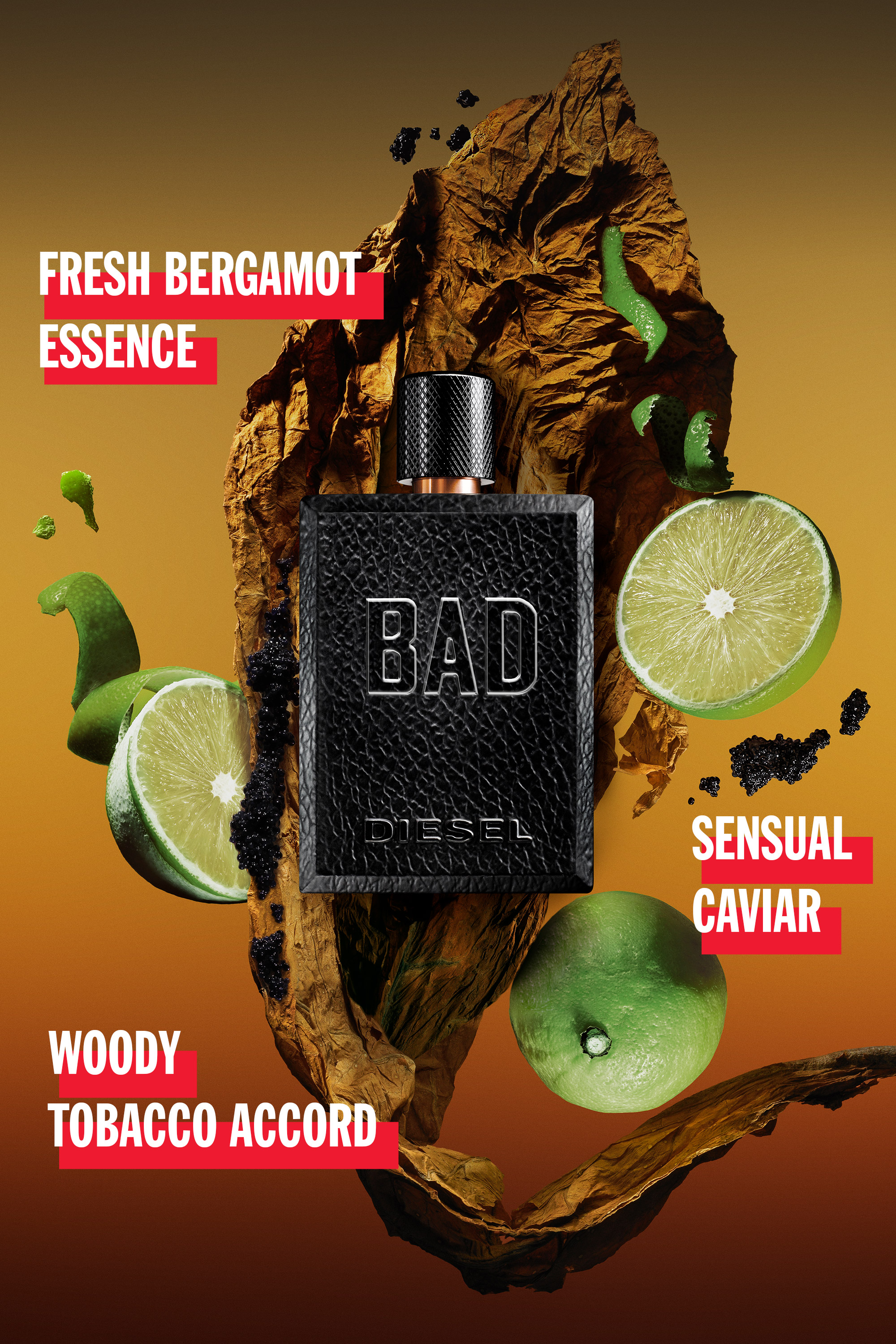 Diesel - BAD 50ML, Man's Bad 50ml, 1.7 FL.OZ., Eau de Toilette in Black - 4