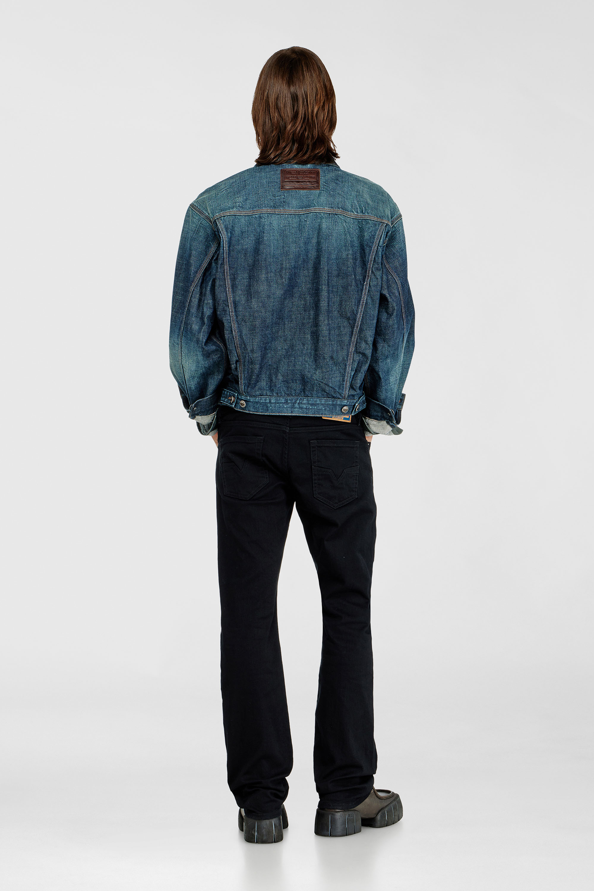 Diesel - Man's Regular Jeans 1985 Larkee 0688H, Black/Dark grey - 3