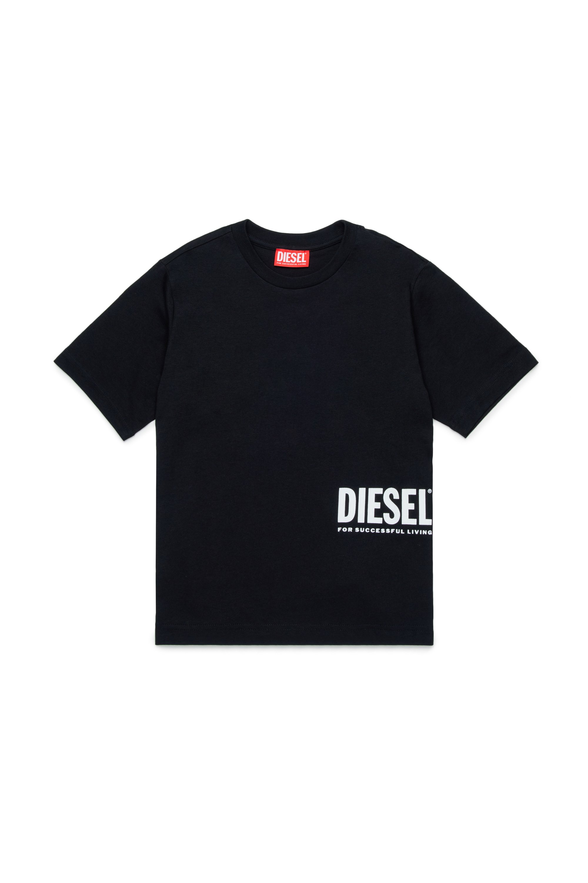 Diesel - MTFIND OVER, Man's T-shirt with Biscotto logo in Black - 1